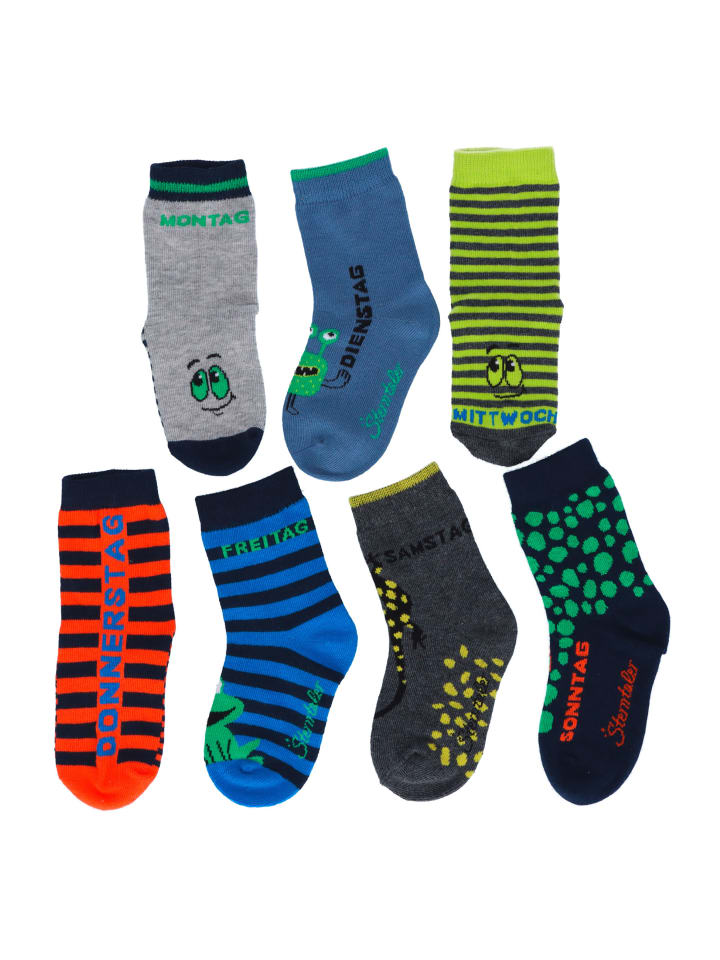 Sterntaler Socken 7er-Box Wochentage in mittelblau günstig kaufen 22