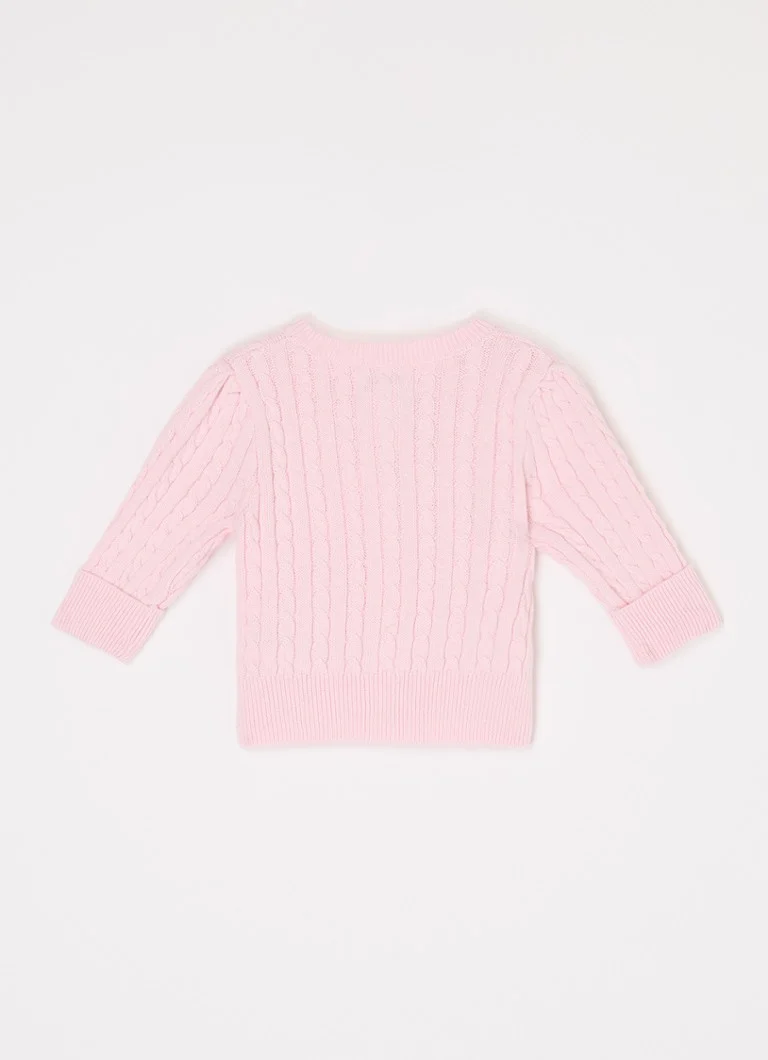 Vestă tricotată cu cabluri Ralph Lauren și logo brodat