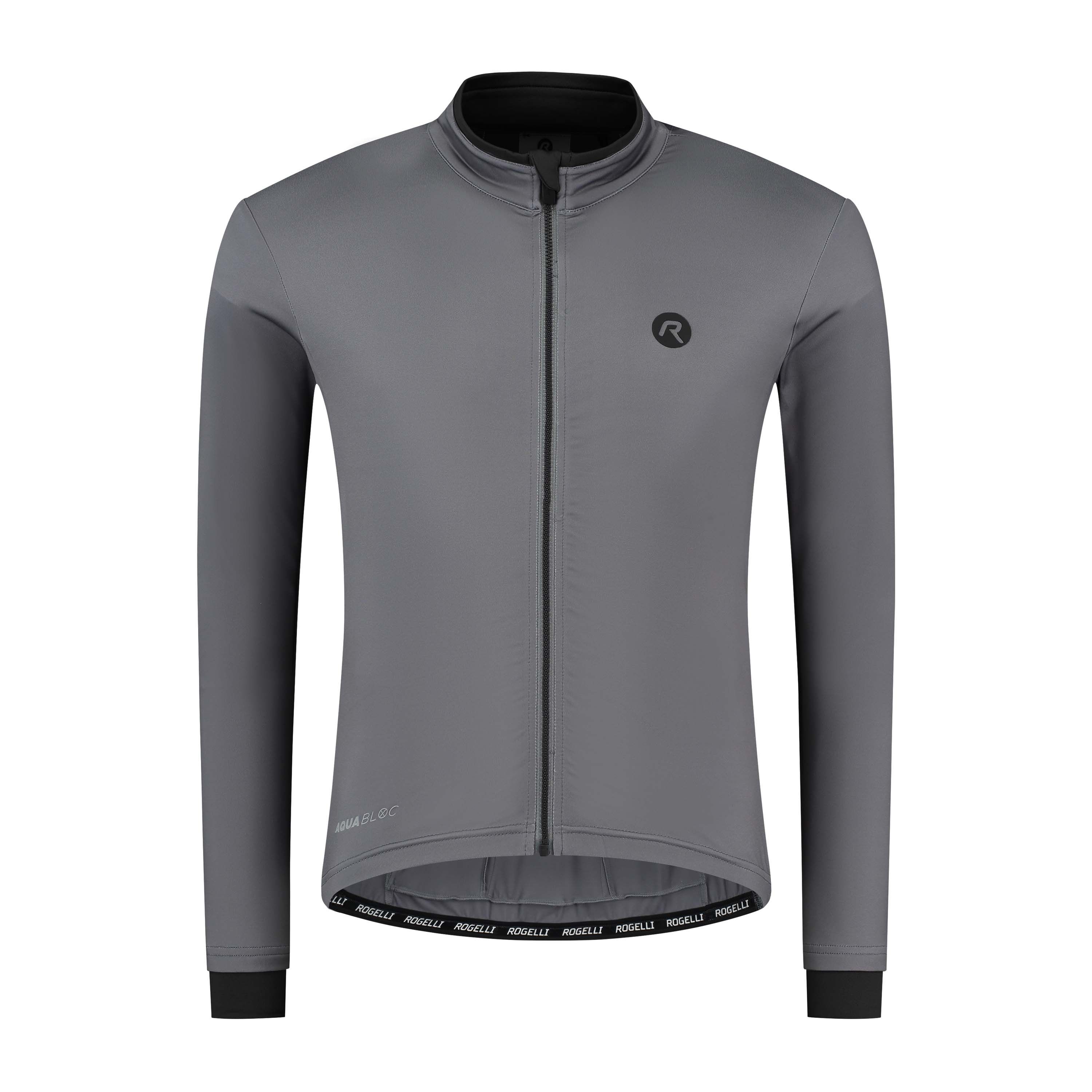 Rogelli Essential Grey Herren Langarm-Radtrikot