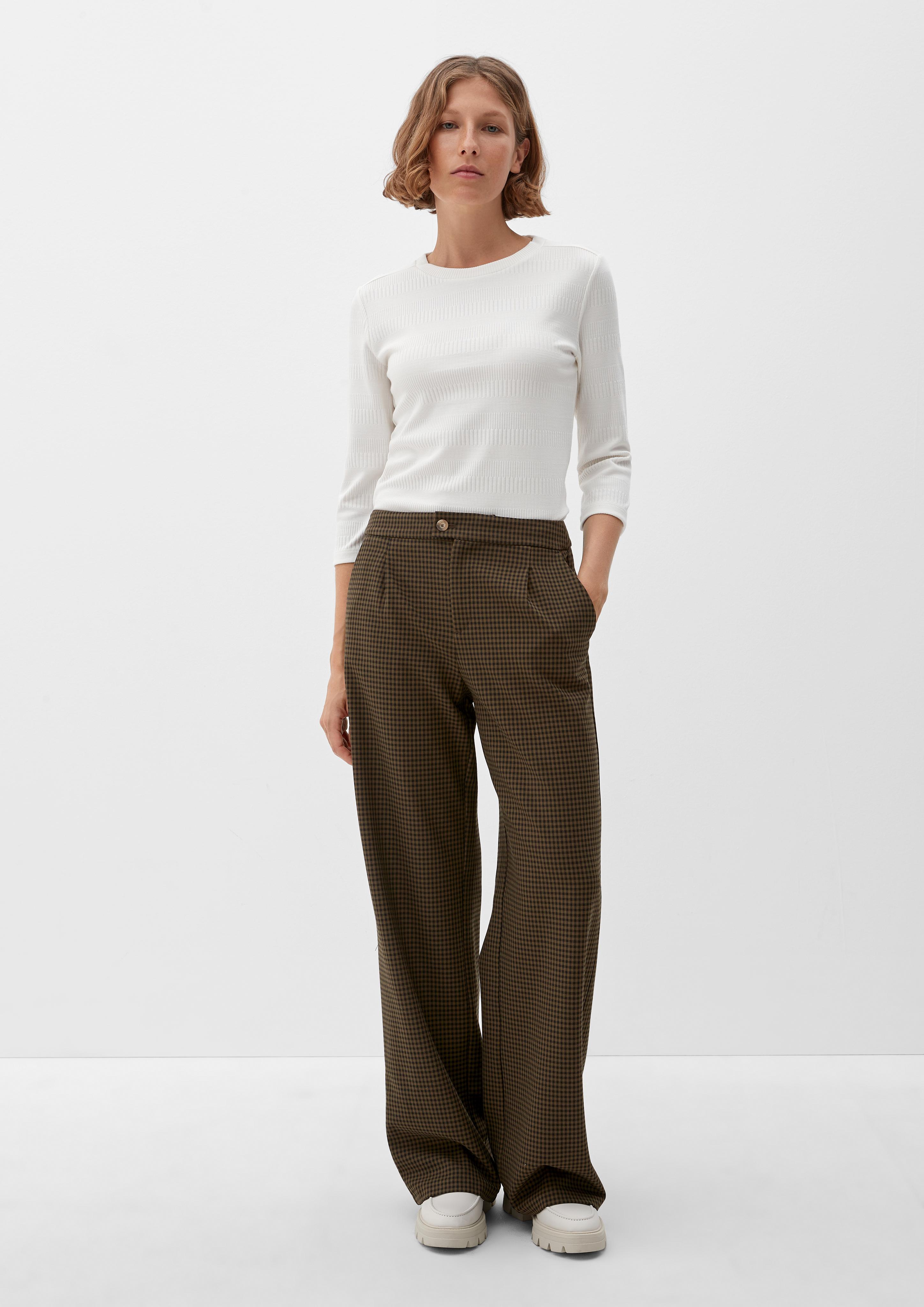 Regular: Karierte Wide leg-Hose  2121388-79N7