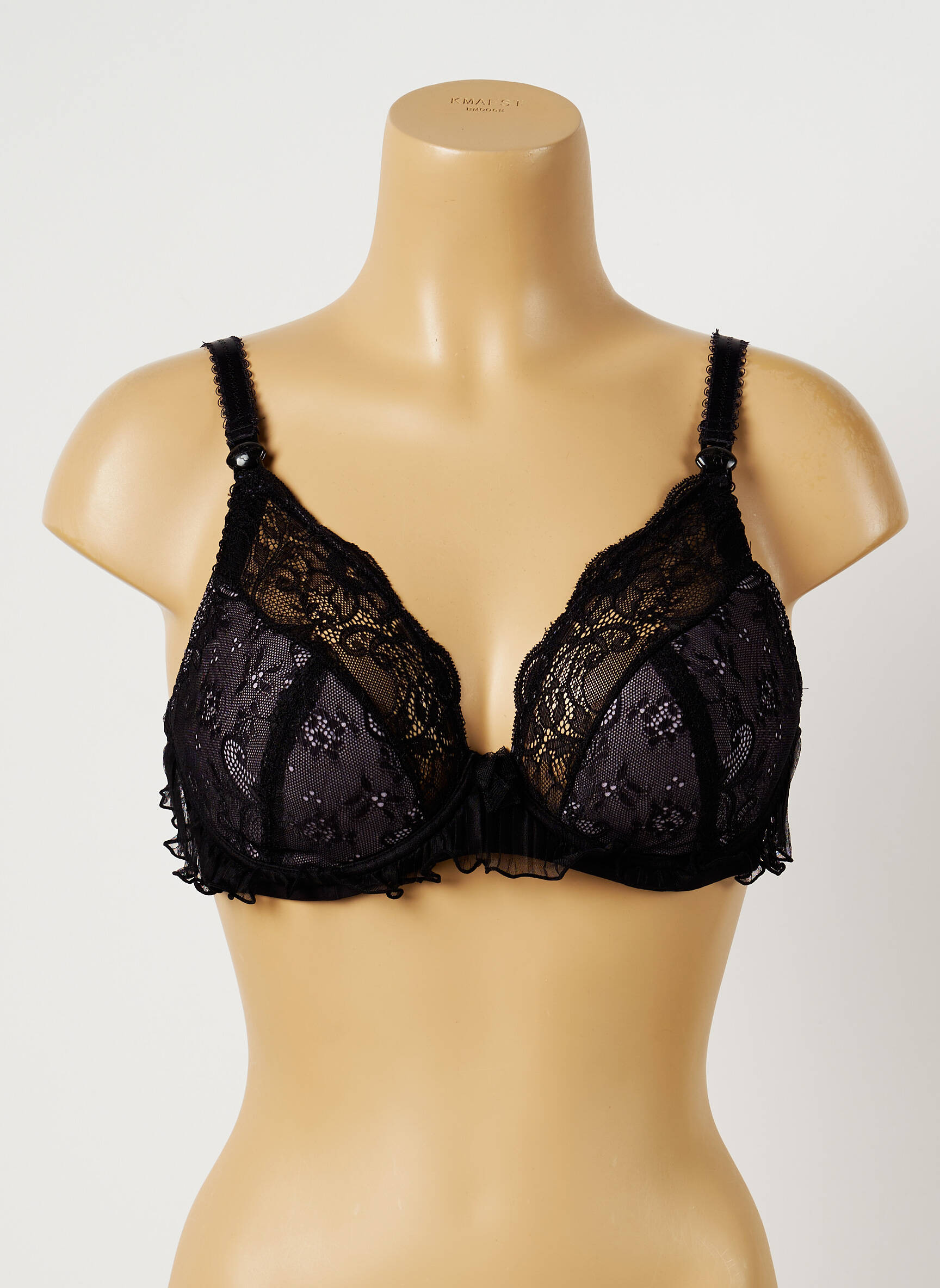 Cache Coeur Lingerie Maternite Femme couleur noir