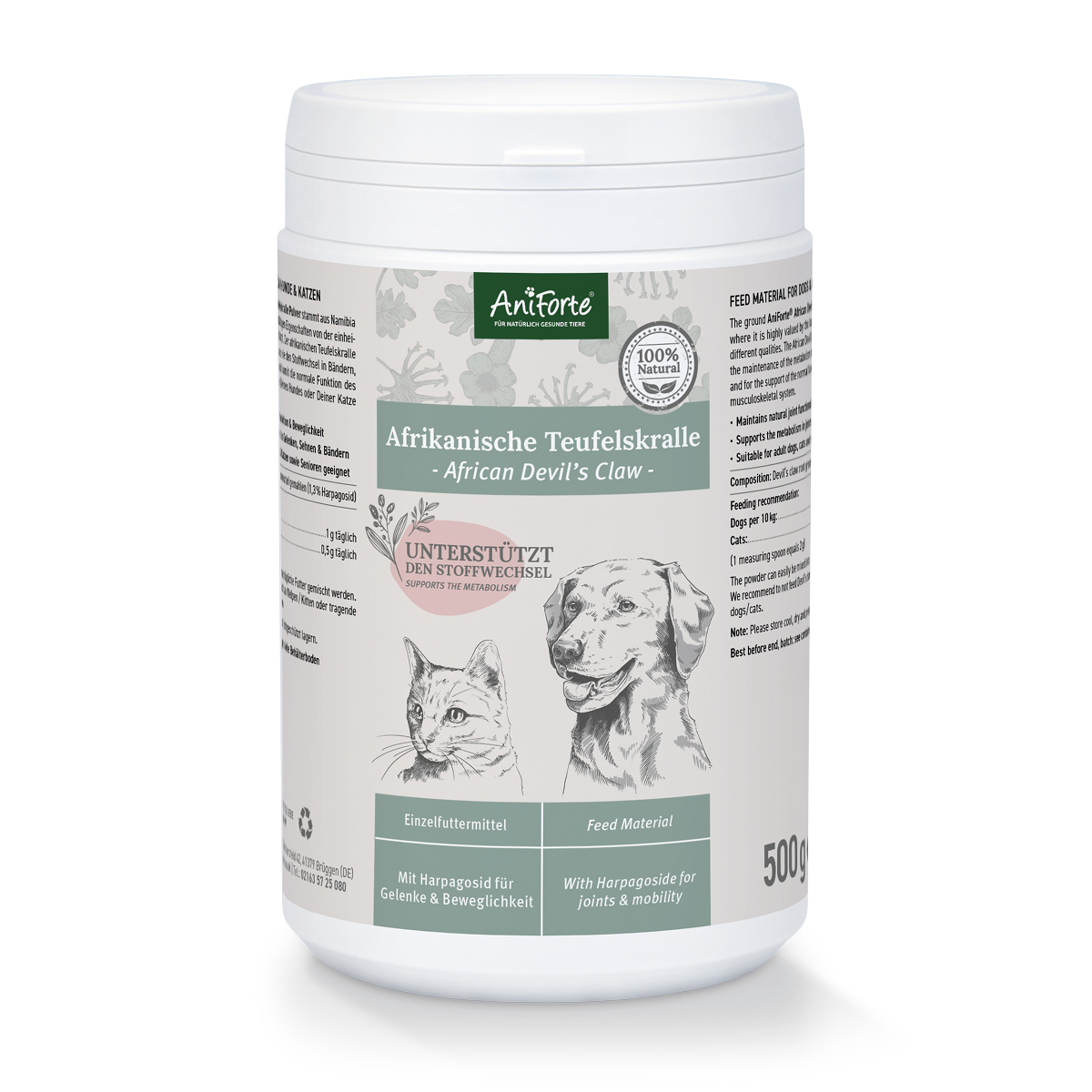 Aniforte Ergänzungsfutter & Aufzucht Aniforte Teufelskralle Pulver 500 g