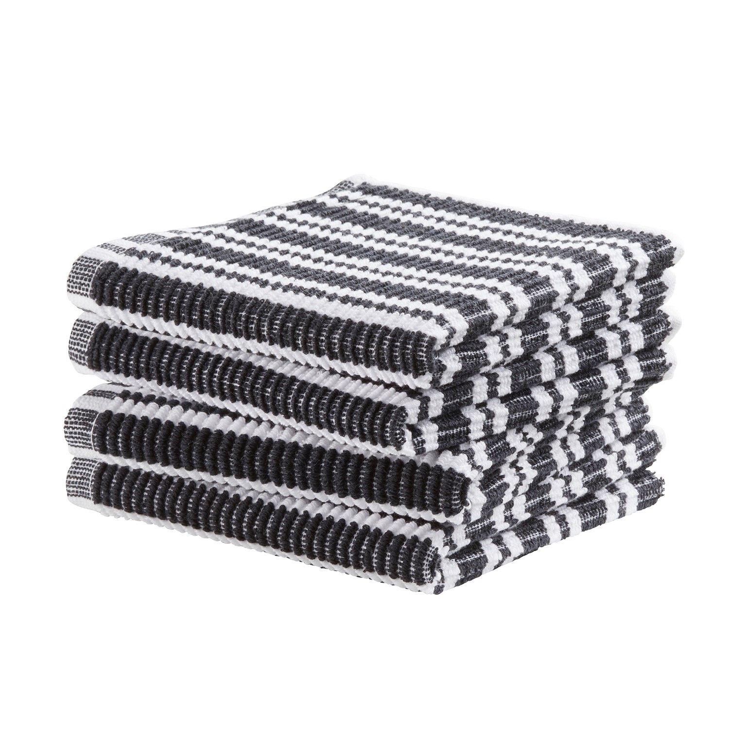 DDDDD Basic Clean 30 x 30 cm 4er-Set gestreifte Spültücher