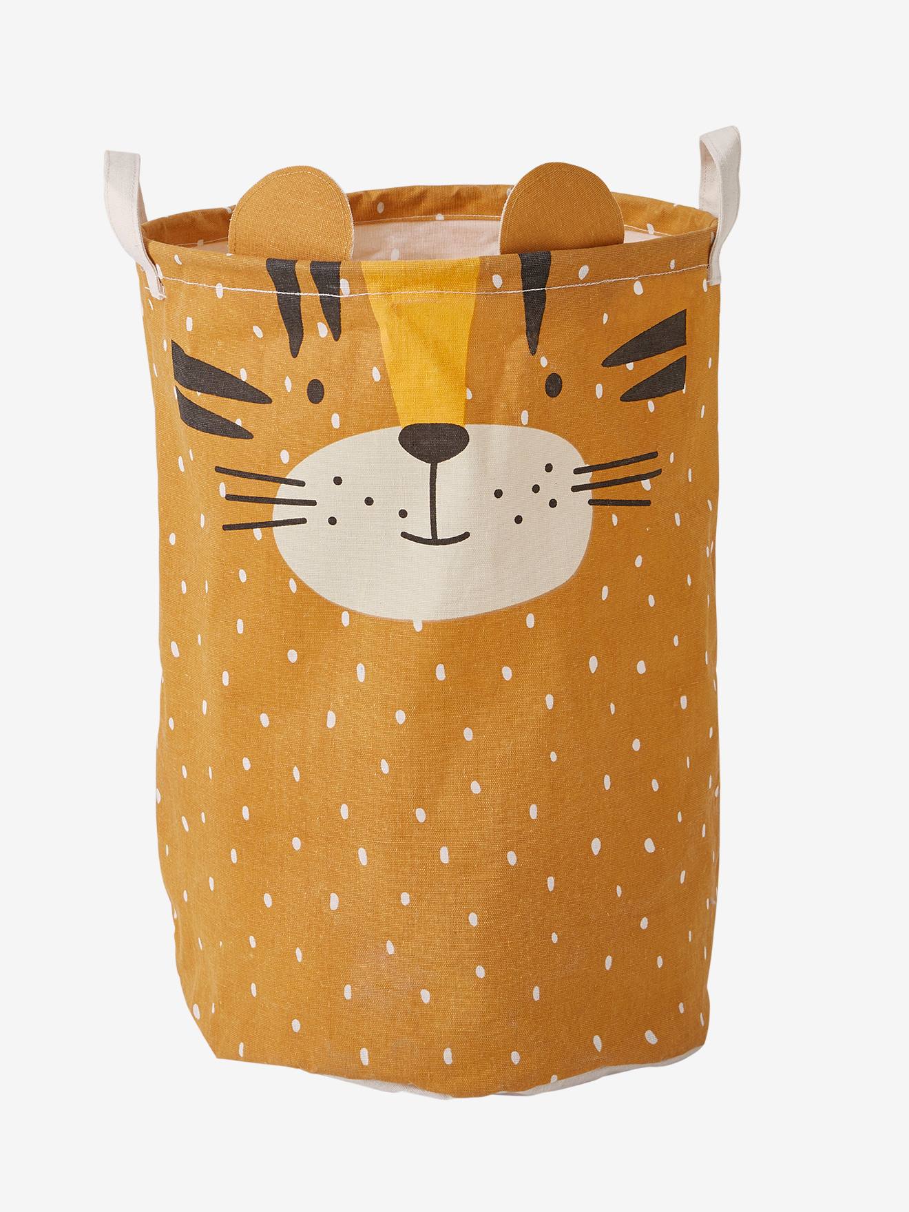 Panier de rangement Tigre jaune moutarde