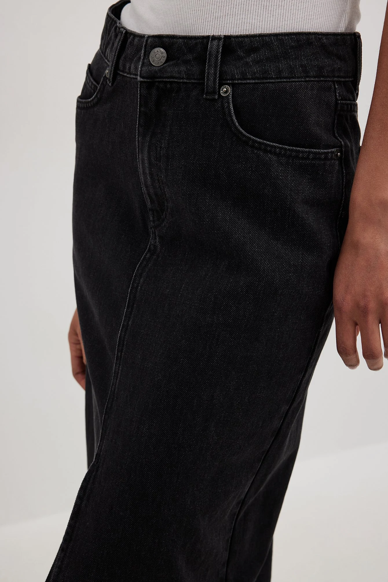 Weiter Maxirock aus Denim