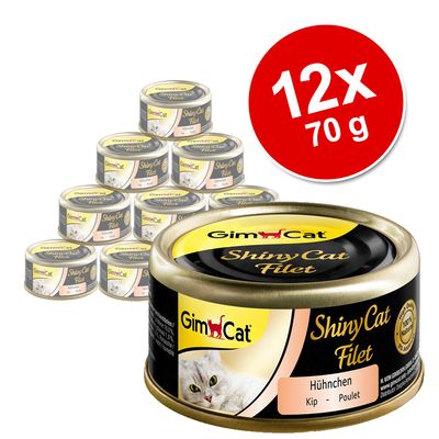 Sparpaket GimCat ShinyCat Filet Dose 12 x 70 g