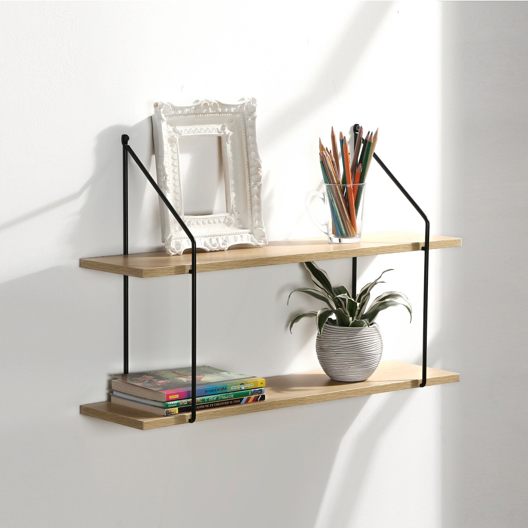Etagère style industriel métal et bois