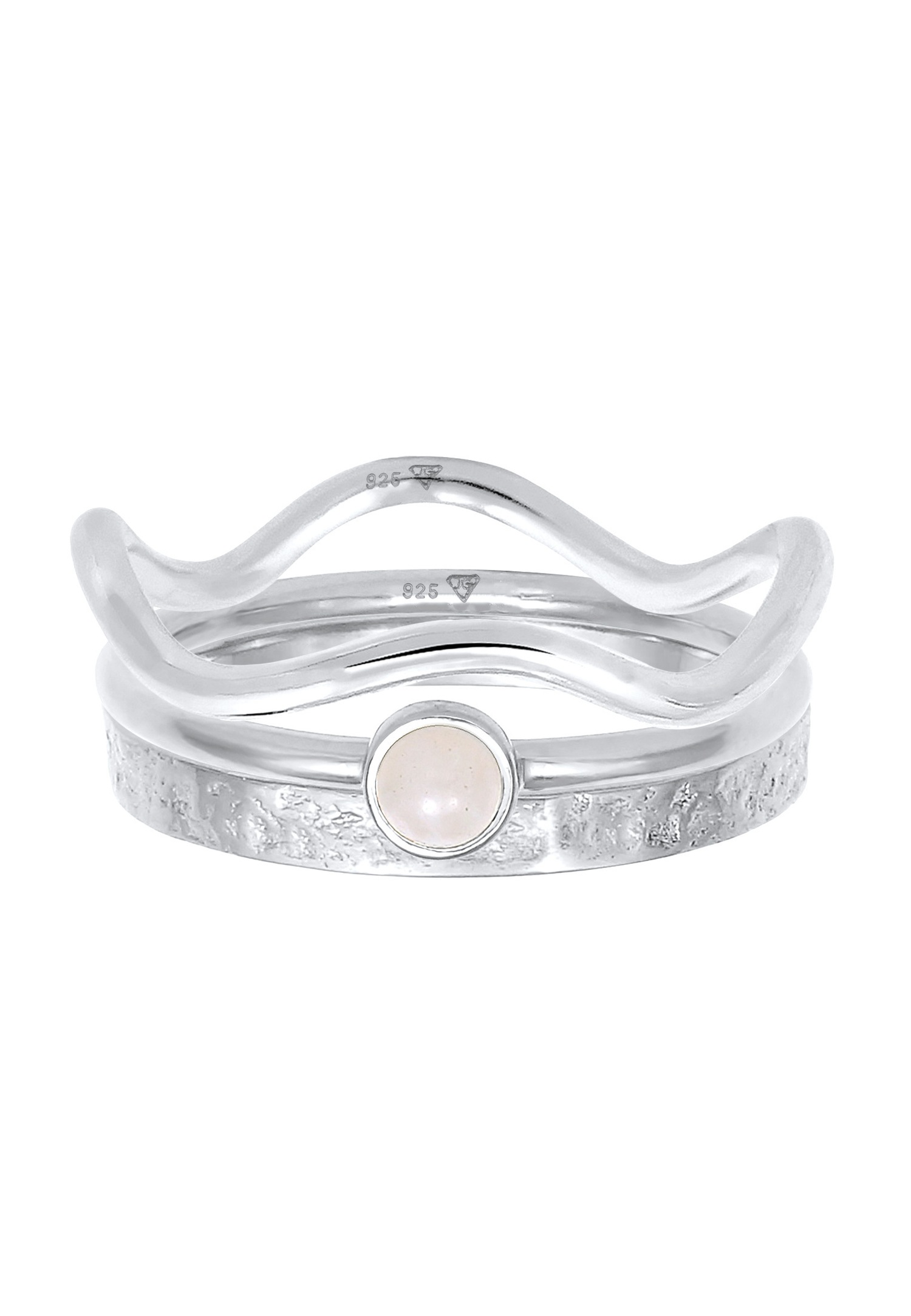 Anillo solitario Elli PREMIUM para mujer con cuarzo rosa engastado en plata de ley 925.