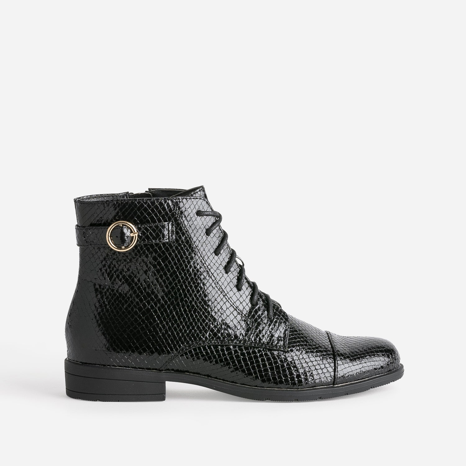 Bottine noire effet python