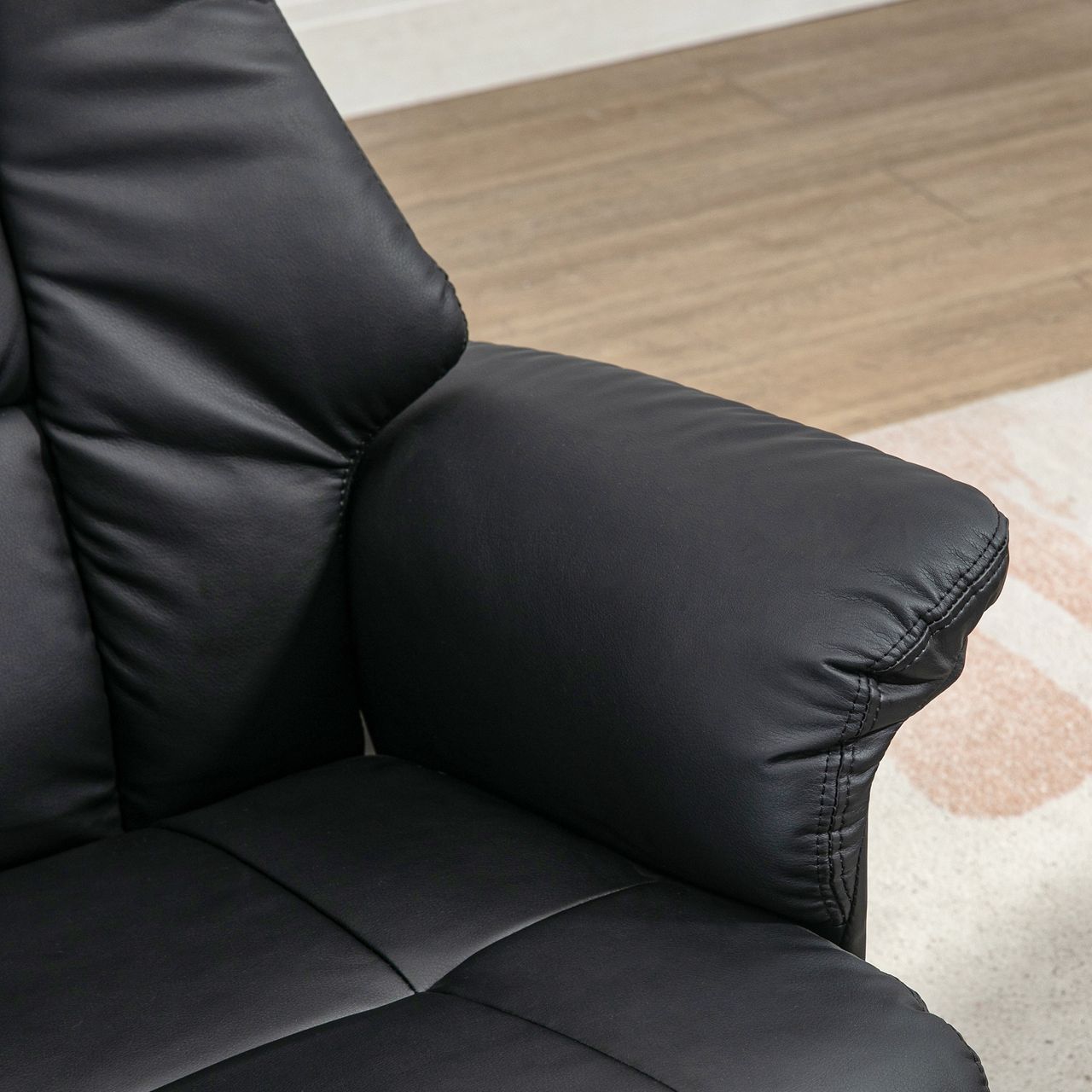 HOMCOM Relaxsessel mit Hocker, Fernsehsessel, TV Sessel mit Liegefunktion