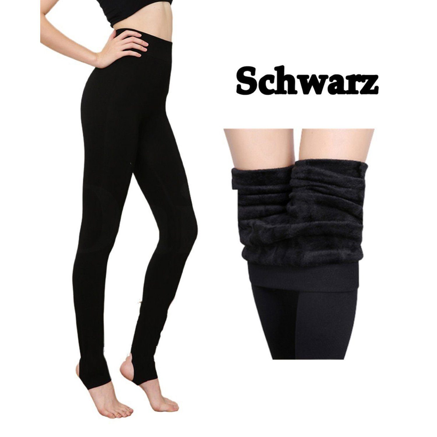 Daisred Thermoleggings Leggings Gefütterte Damen Winter Outdoor mit Fleece
