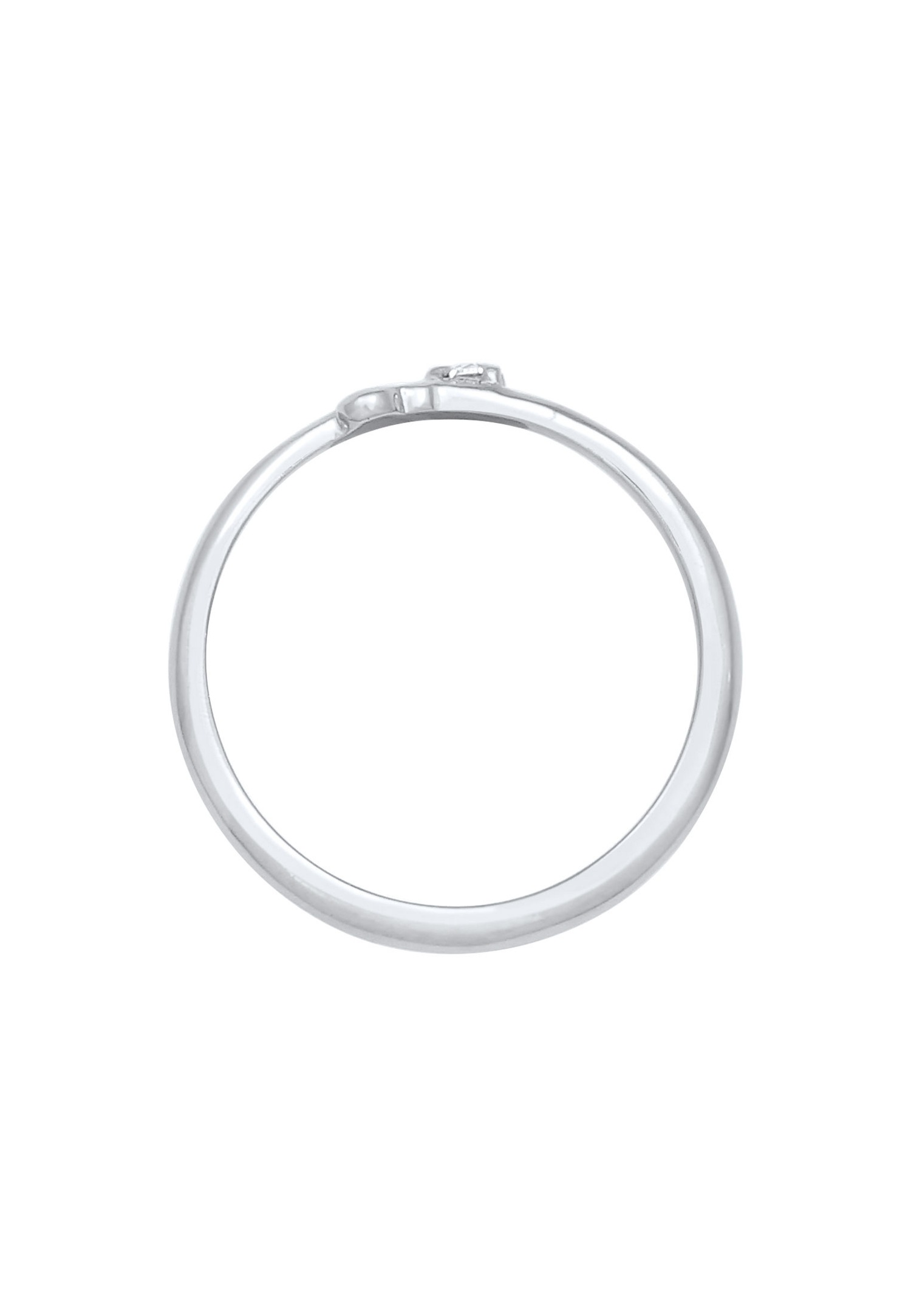 Elli DIAMONDS Diamante (0,03 ct.) Símbolo de corazón Plata de ley 925