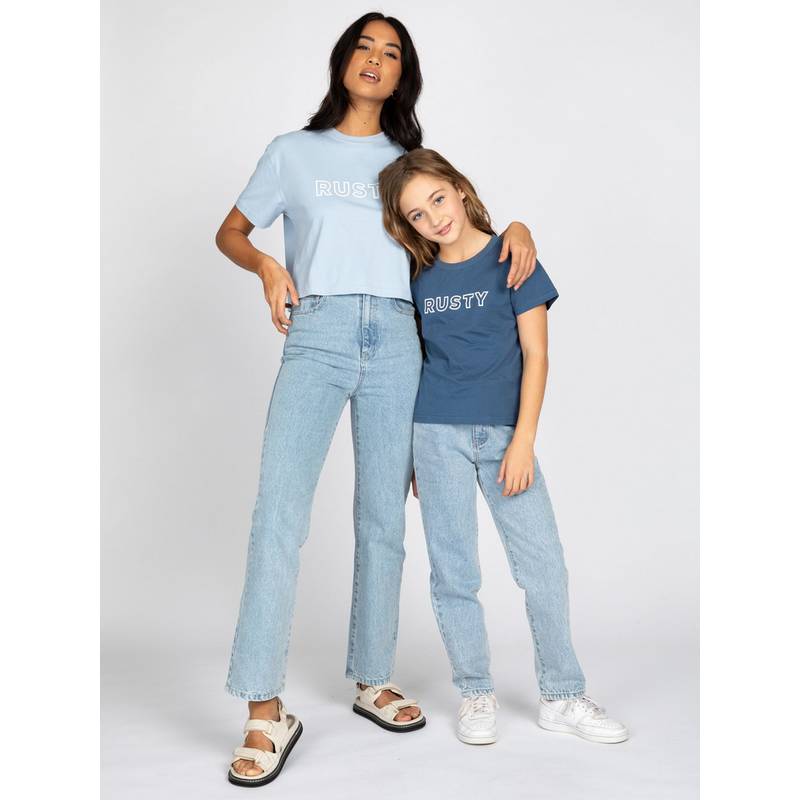 RUSTY RUSTY KEY LINE EASY FIT CROP TEE T-Shirt Damen