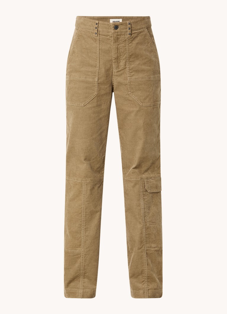 Pantaloni cargo cu talie înaltă și croială dreaptă Zadig & Voltaire Pepper din cordură