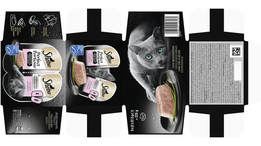 SHEBA® Perfect Portions™ Edle Pastete mit Lachs Portionsbeutel 225 g