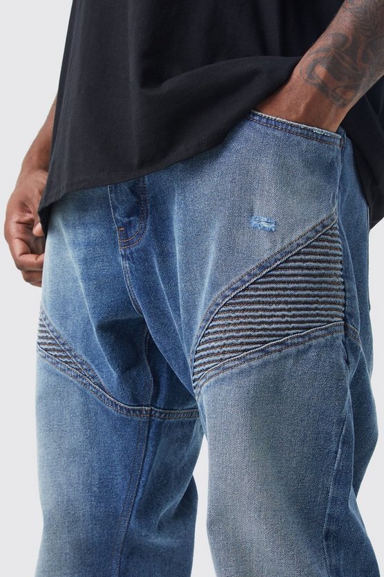 Plus Slim-Fit Biker-Jeans