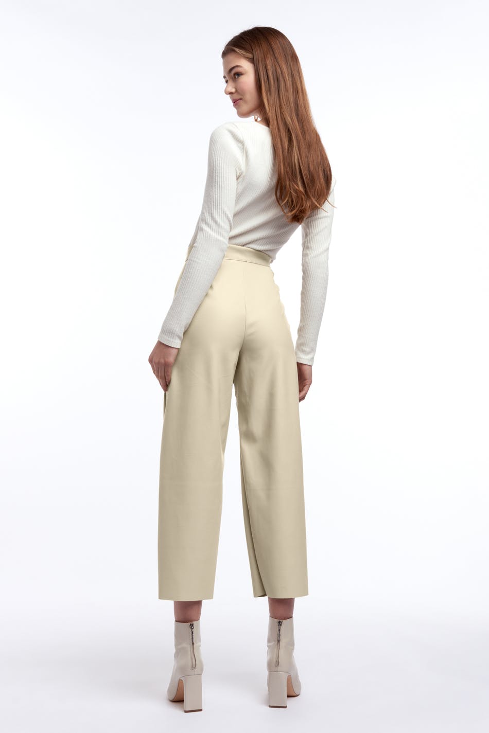 Holly PU culotte trousers