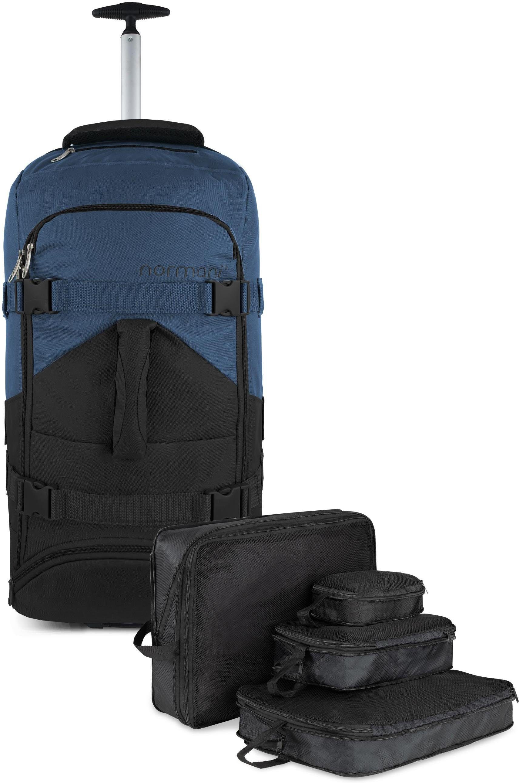 normani Reisetasche Reisetasche 60 L mit 4 Kleidertaschen, Rucksack mit Trolleyfunkion 60 Liter