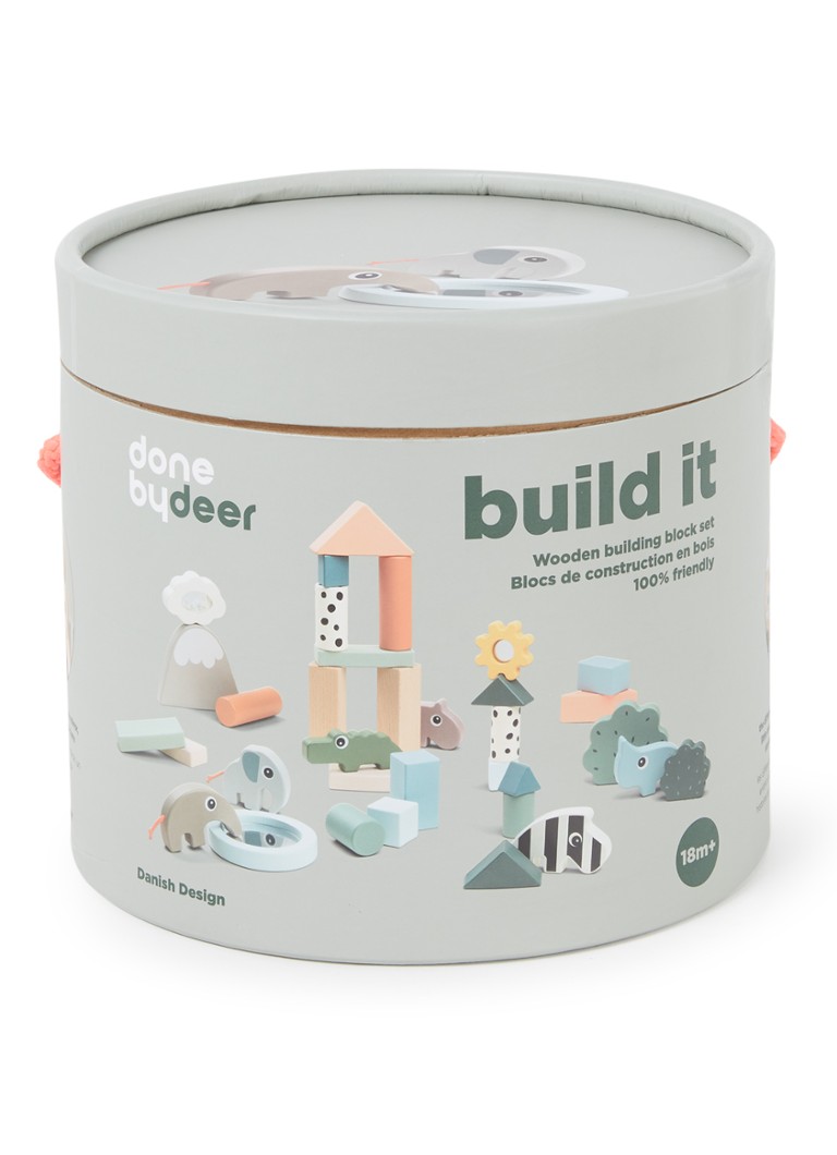 Hergestellt von Deer Deer Friends, Holzbausteinset mit 34 Teilen
