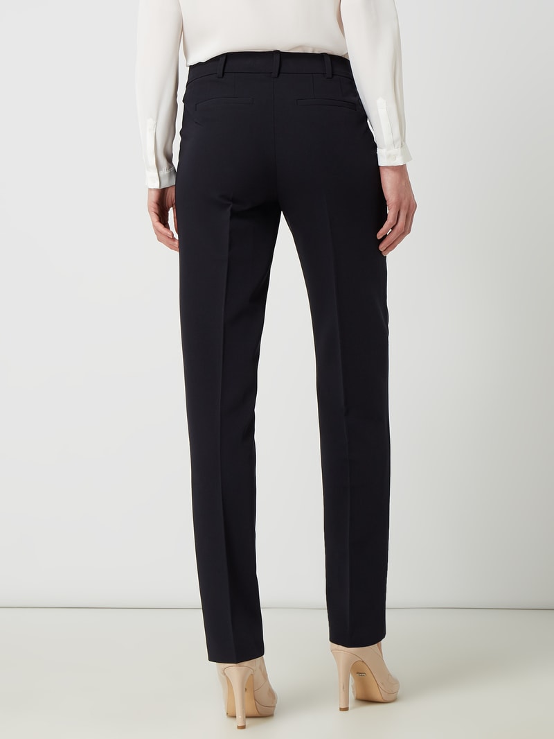 Stoffhose mit Stretch-Anteil in marineblau