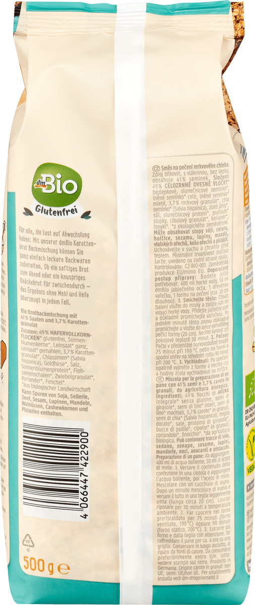 Backmischung Karottenbrot, glutenfrei, 500 g
