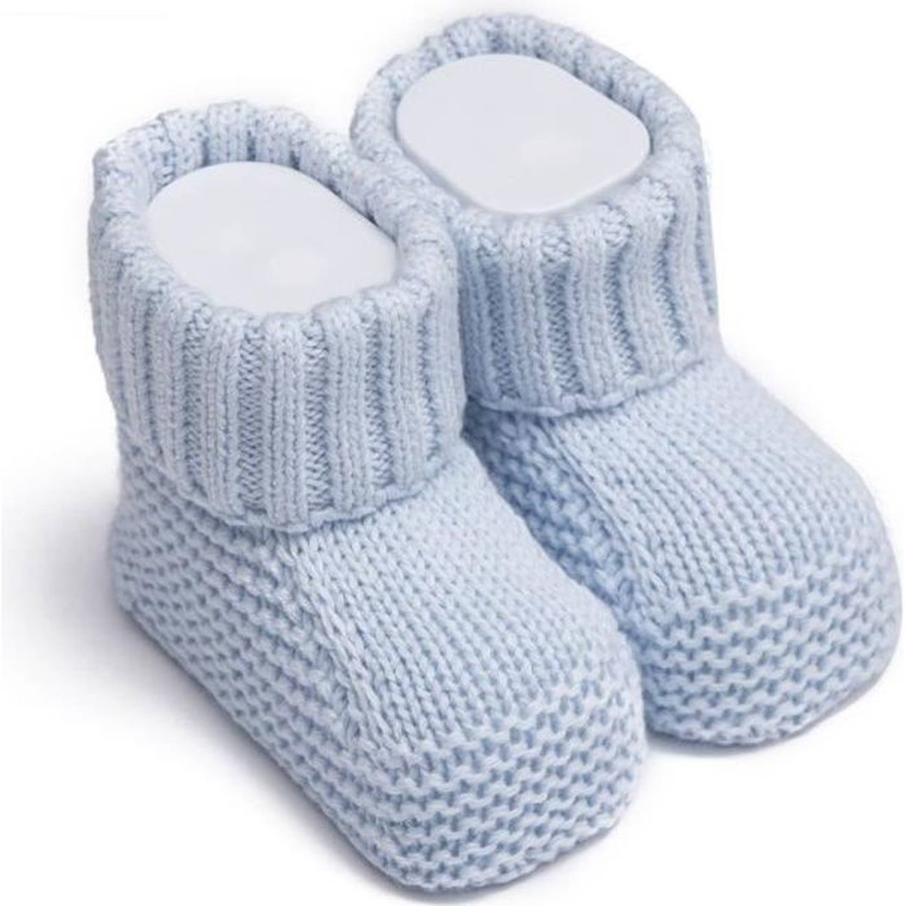 Chaussons bébé en tricot de coton bio rose