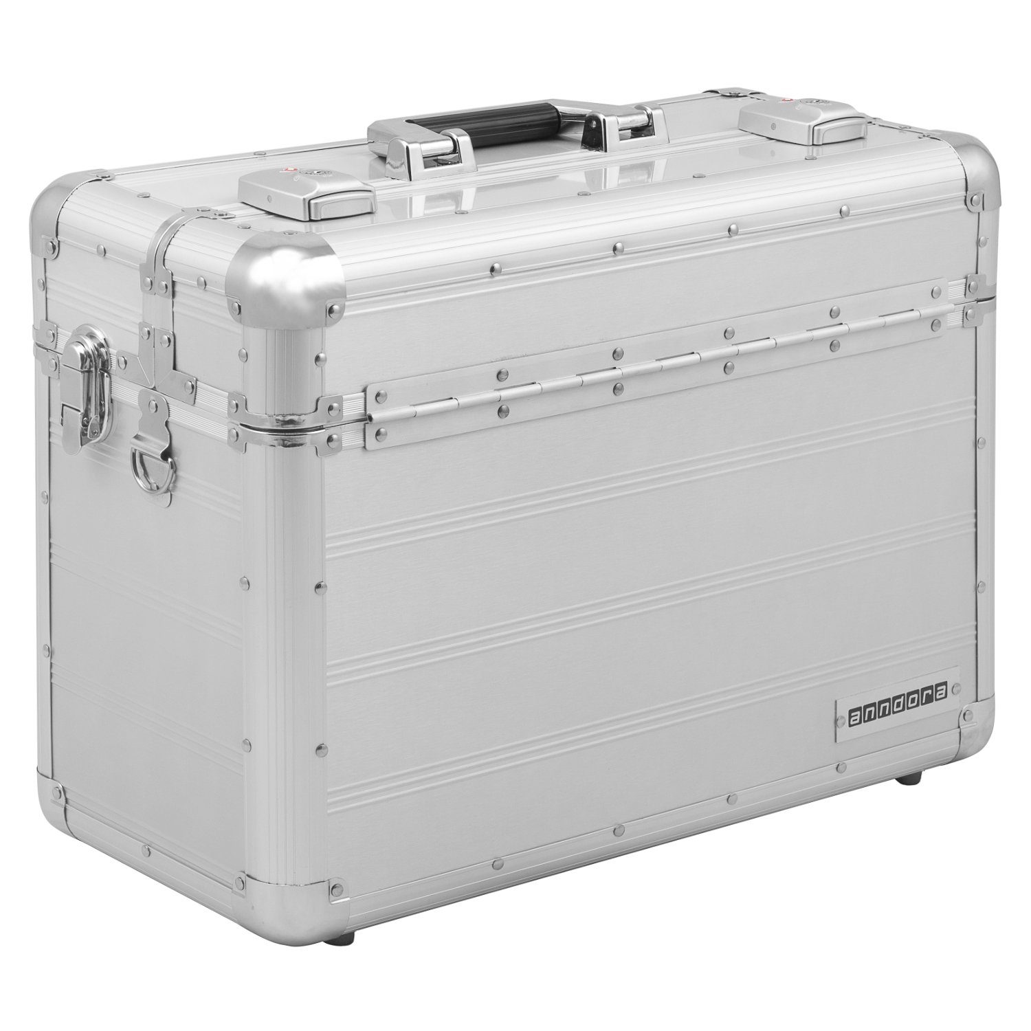 anndora Pilotenkoffer Businesskoffer TSA Schlösser Aluminium Oberfläche Farbwahl, 0 Rollen