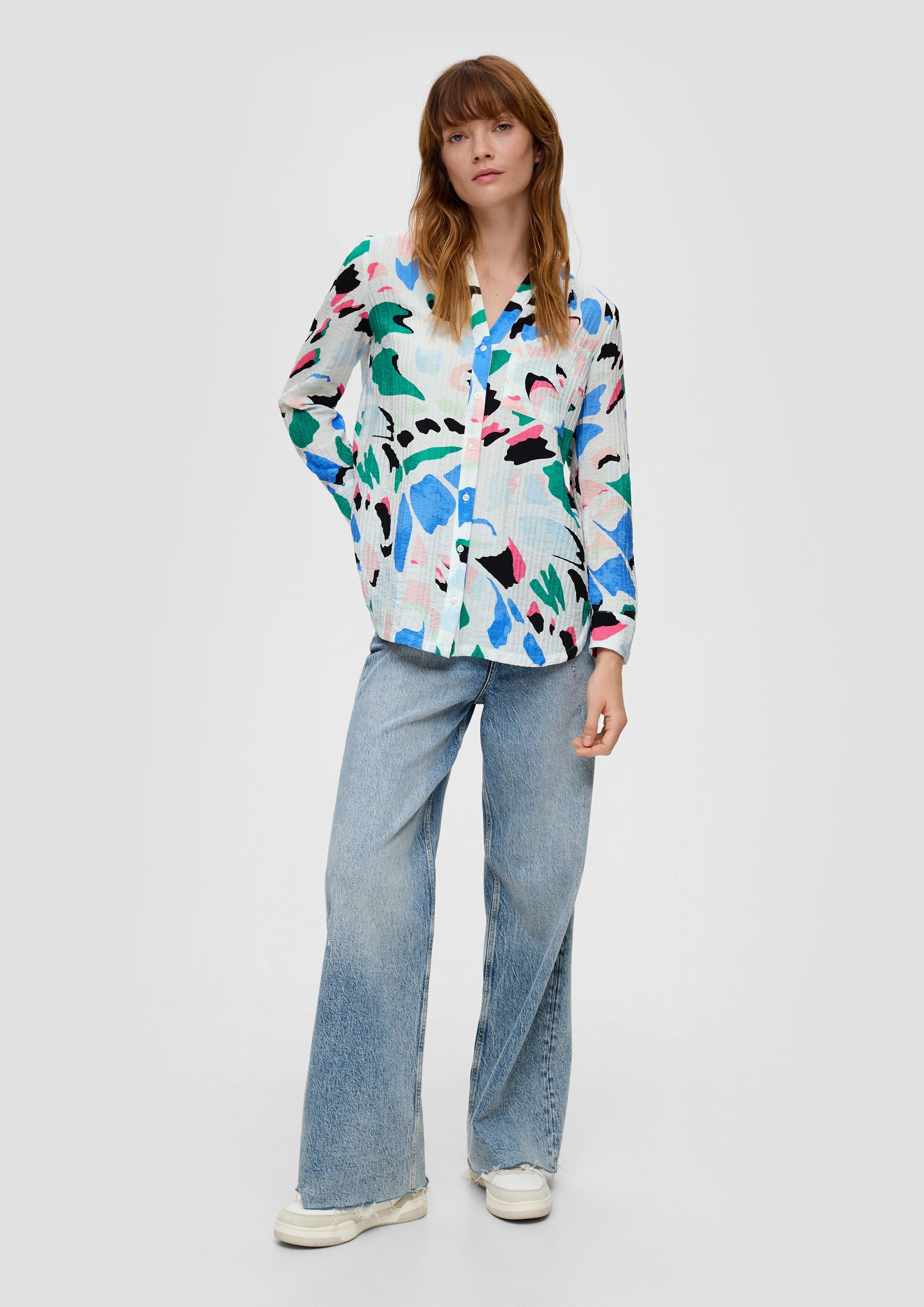 Longbluse aus Viskosemix  2128371-02A0