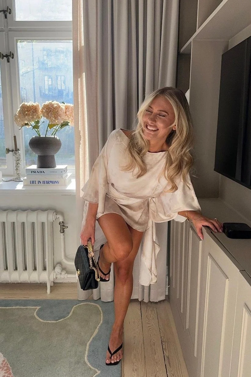 Bedruckte fließende Bluse