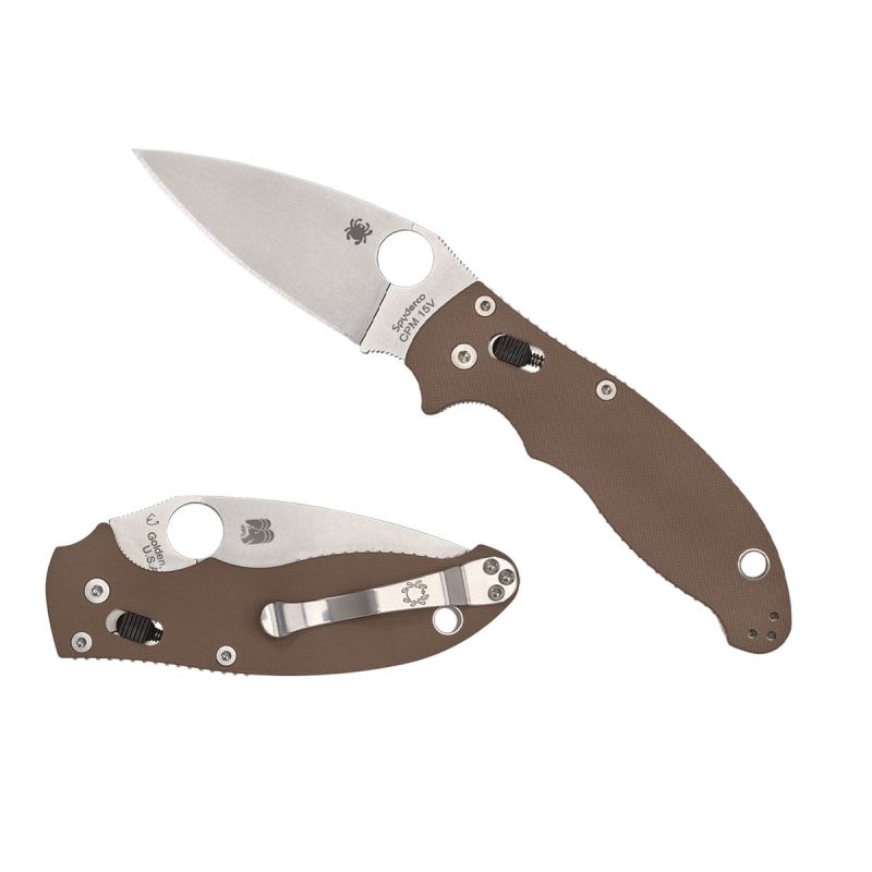 Spyderco Manix 2 G-10 Brown CPM-15V C101GPBN15V2