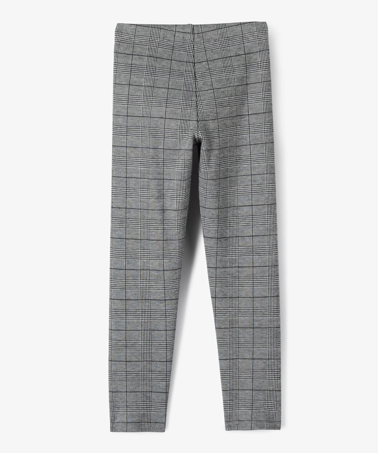 Pantalon en maille motif Prince-de-Galles fille noir | GEMO