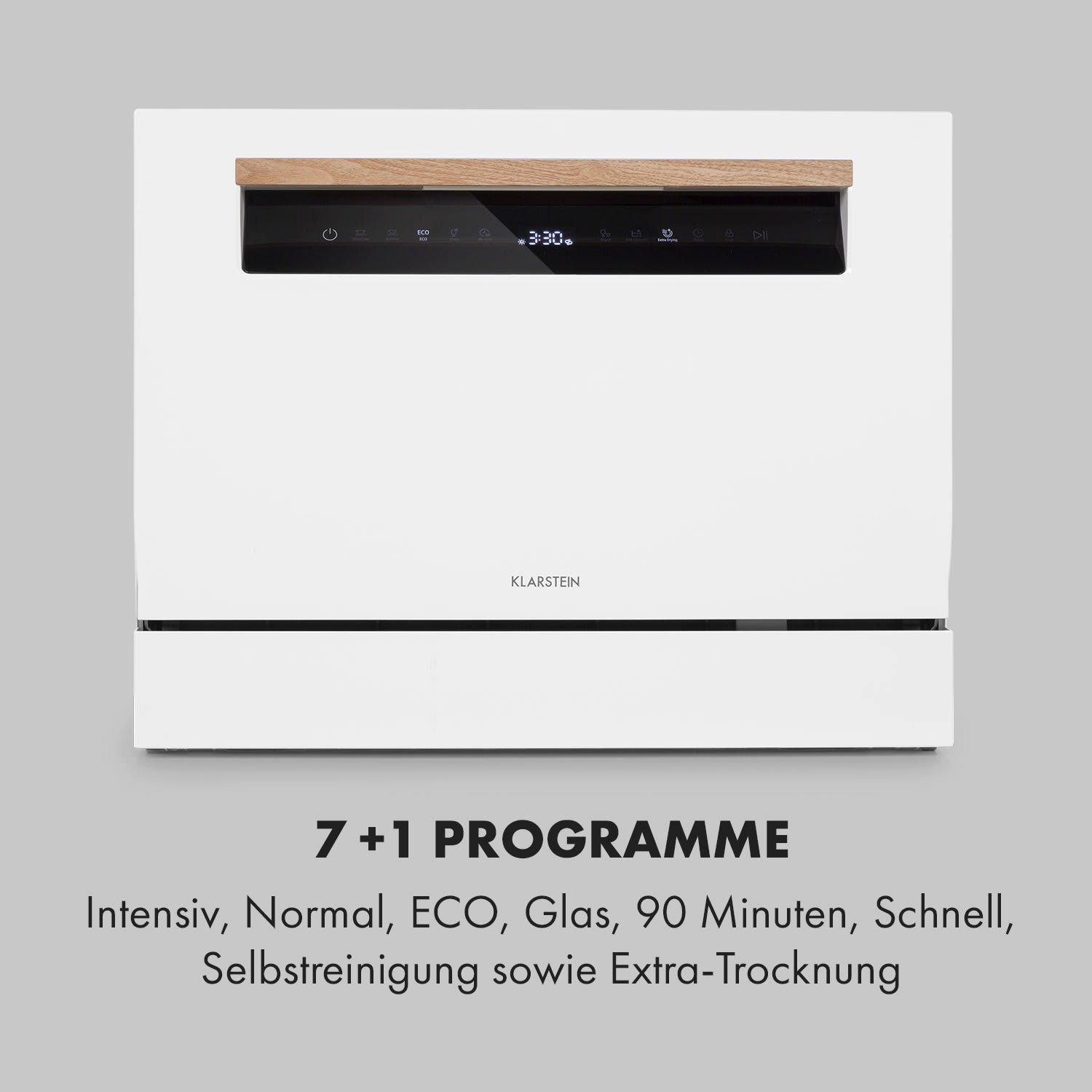 Klarstein Standgeschirrspüler Lagoona Geschirrspülmaschine 1380W 6,5L 6 Gedecke Touch, 10034631, 0 l