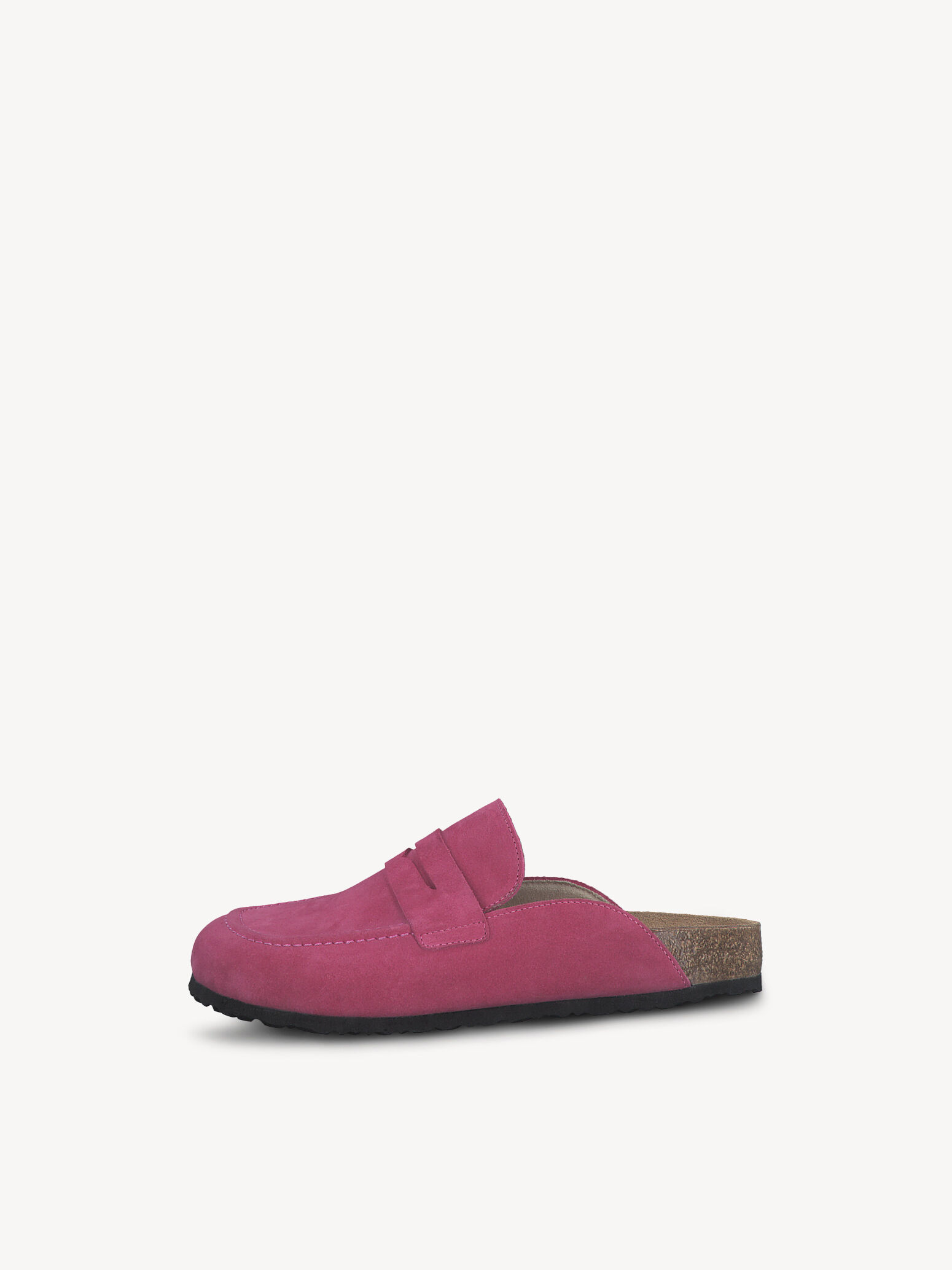 Mule en cuir - rose fuchsia