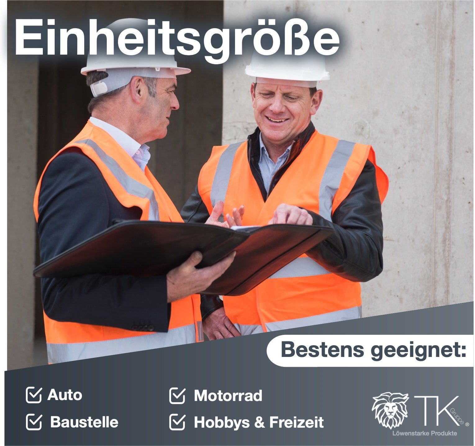 TK Gruppe Warnweste Warnweste orange mit Vertikalstreifen - Pannenweste 2024 (1-tlg)