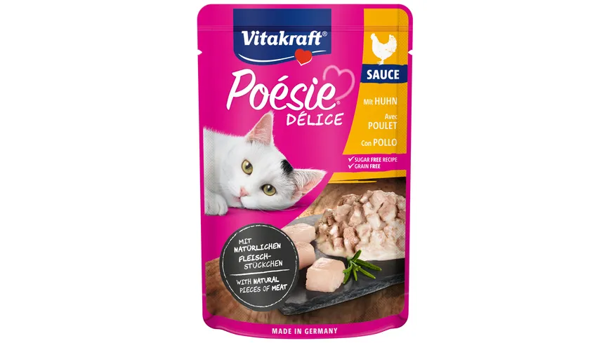 Vitakraft Katzennassfutter Poésie® Déli Sauce + Hühnchenfilet 85 g