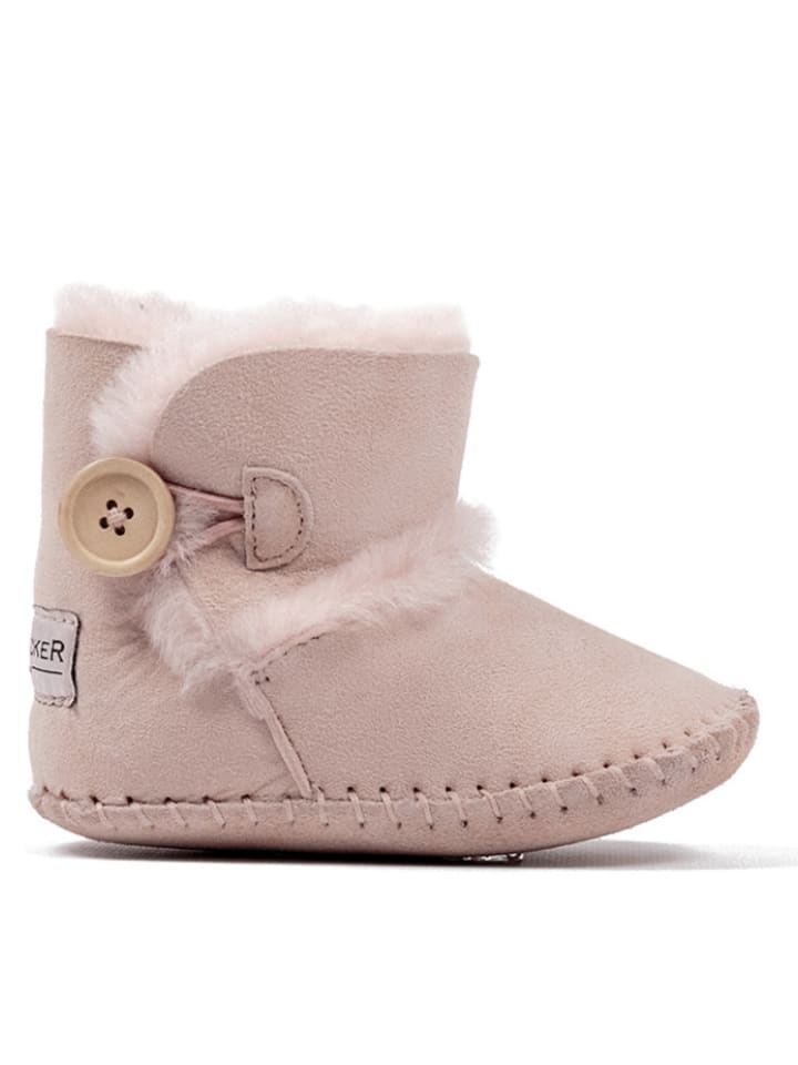 Hofbrucker Lammfell-Babyschuhe in Rosa günstig kaufen