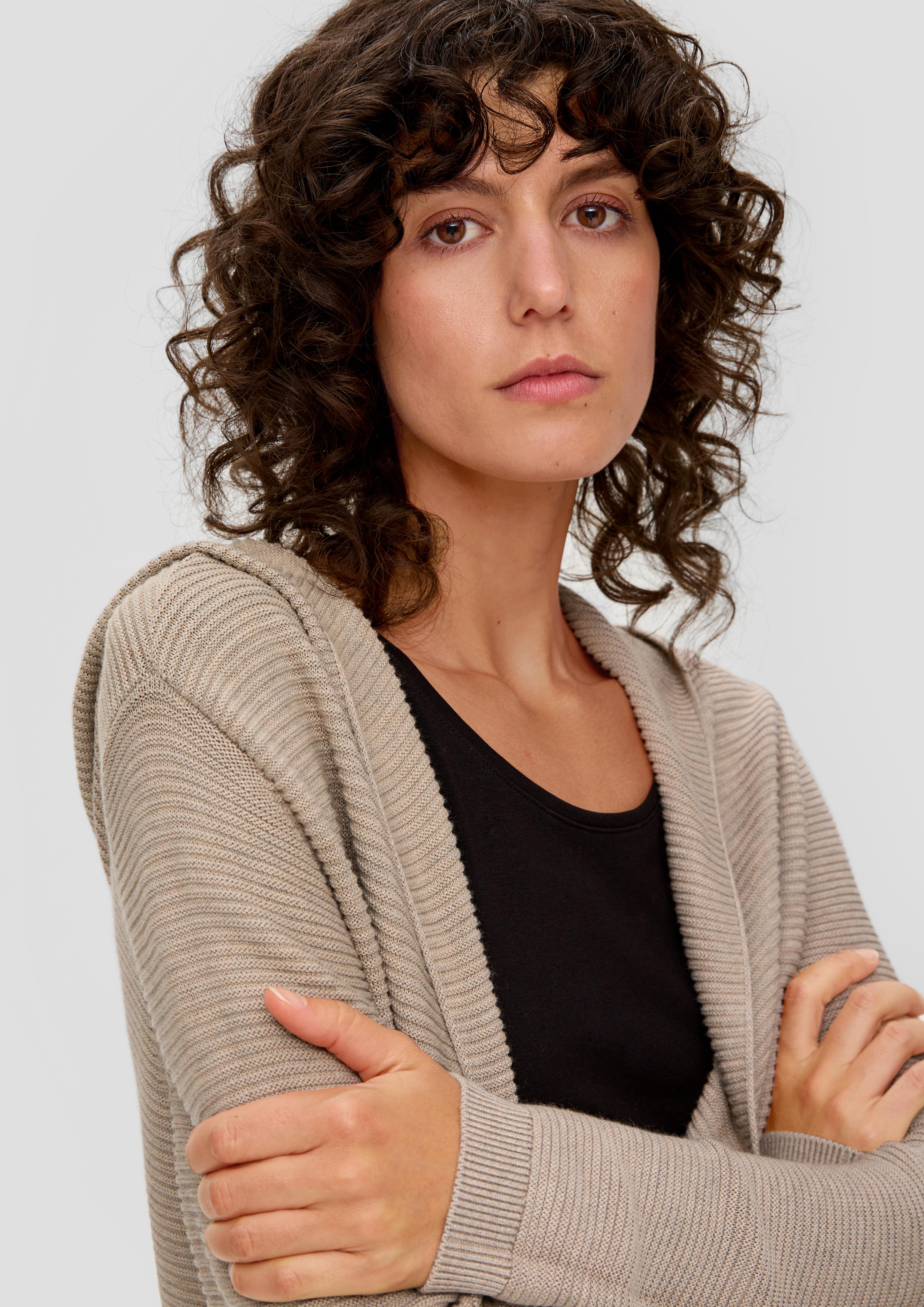 Strickjacke aus Baumwoll-Viskose-Mix  2135247-82W2