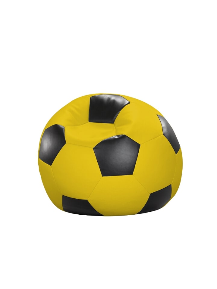 Linke Licardo Fußball-Sitzball Kunstleder gelb/schwarz Ø 90 cm in gelb/schwarz günstig kaufen onesize
