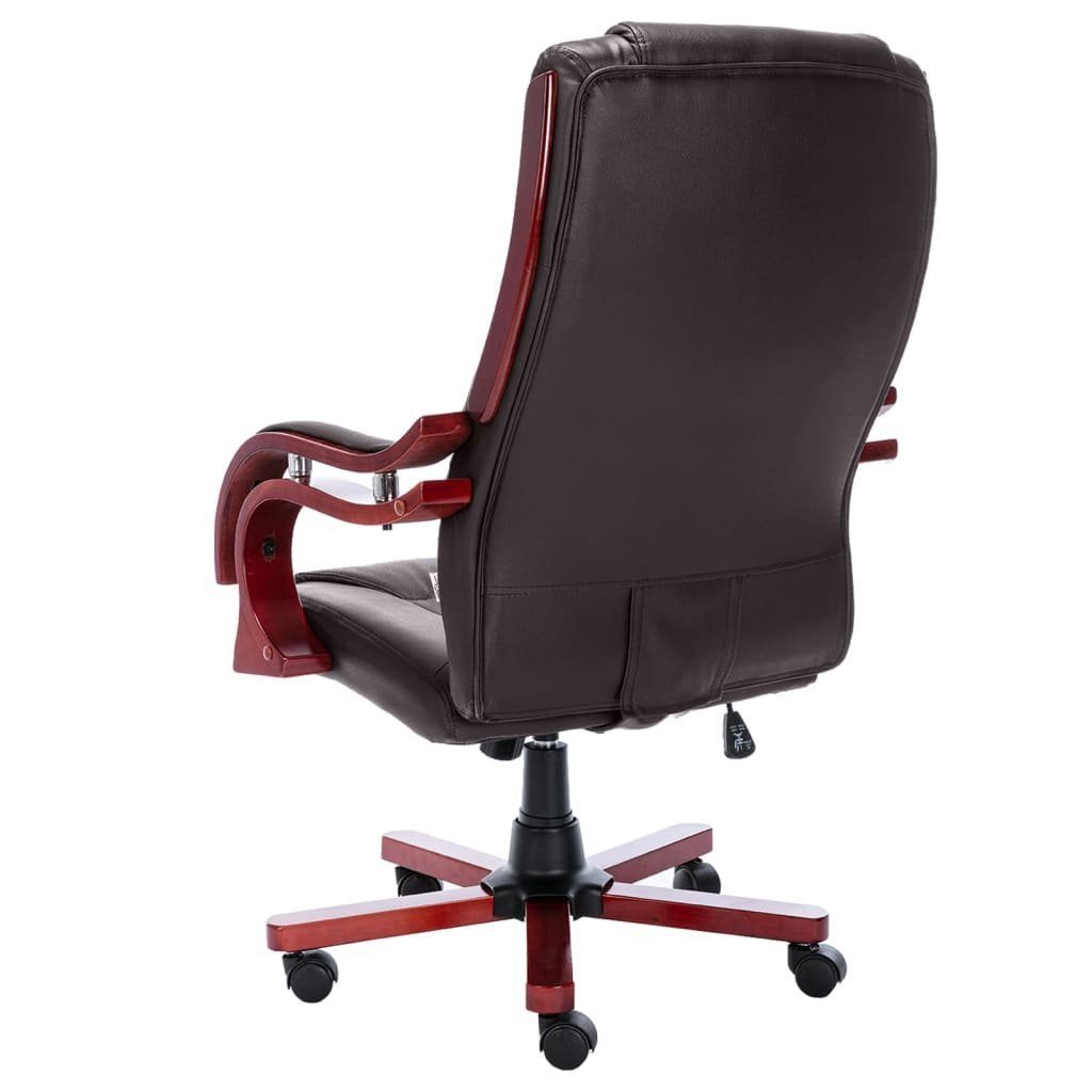 vidaXL Bürostuhl Bürostuhl Braun Echtleder (1 St)