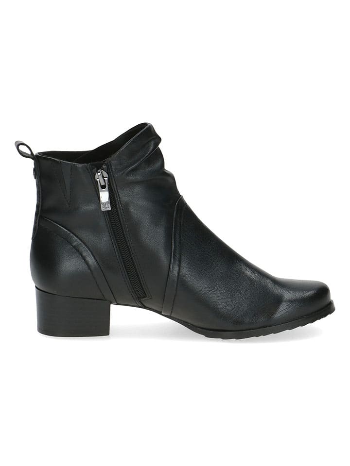 Caprice Leder-Stiefeletten in Schwarz günstig kaufen