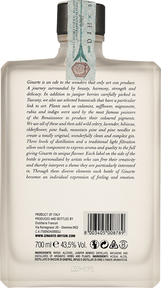 Ginarte Dry Gin Uman Edition 0,7 Liter im Geschenkkarton
