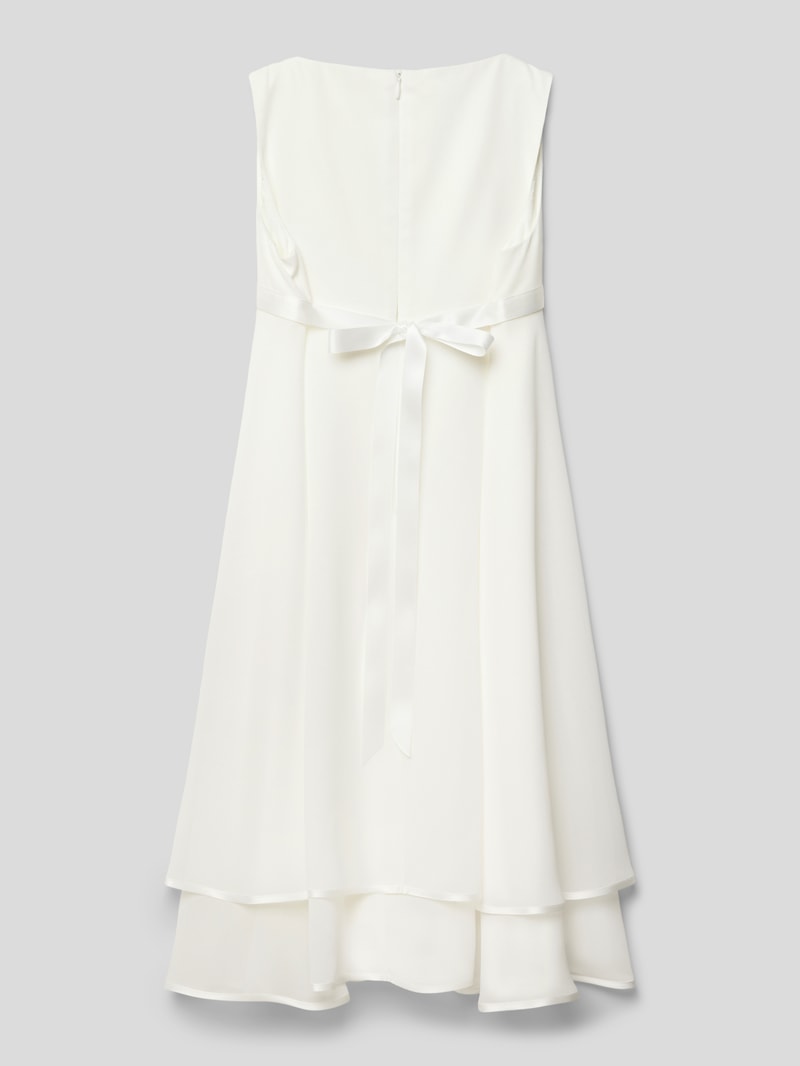 Kleid mit Schleifen-Detail in ecru