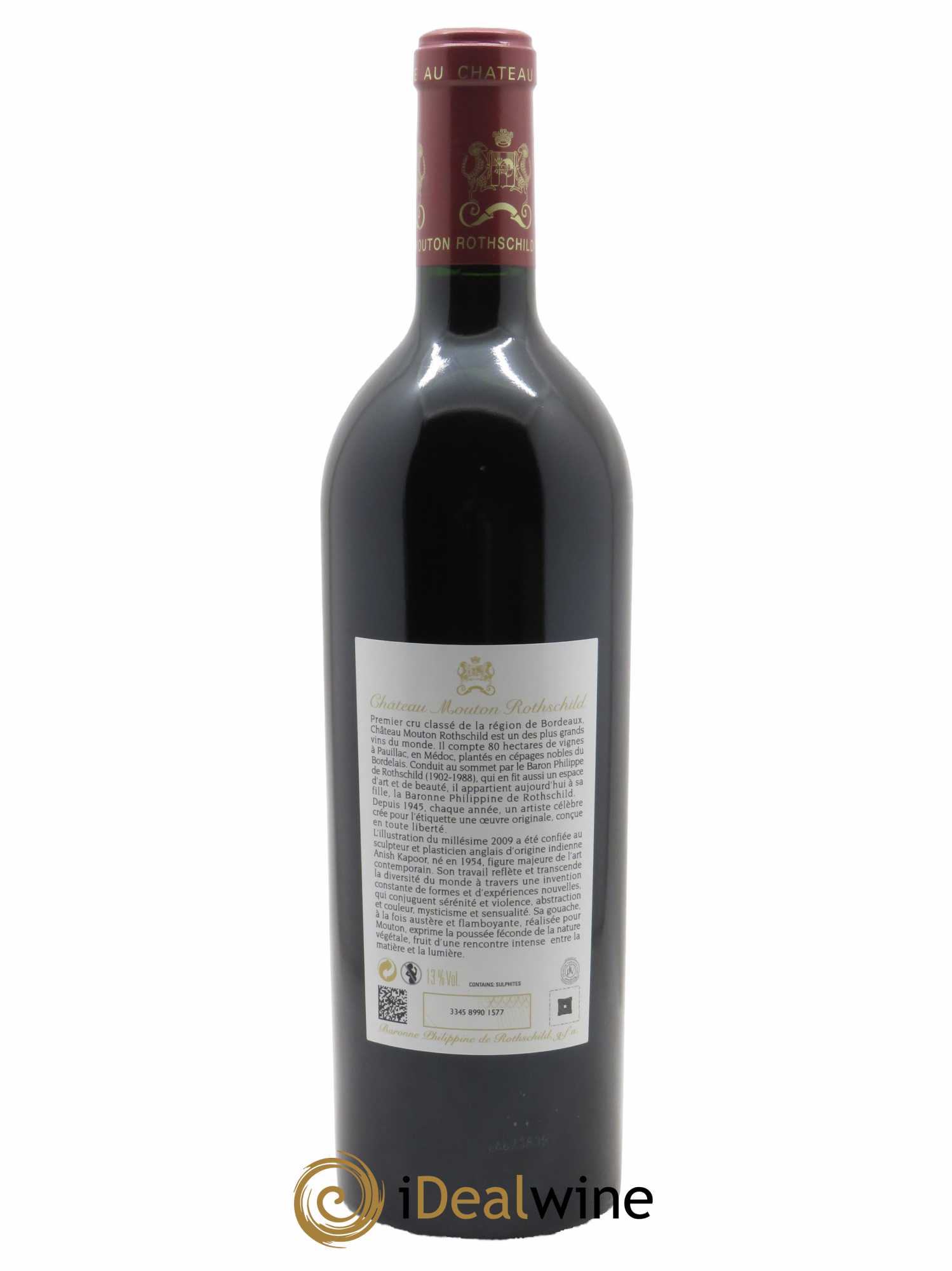Château Mouton Rothschild 1er Grand Cru Classé (CBO à partir de 6 BTS) 2009 - Lot de 1 Bouteille