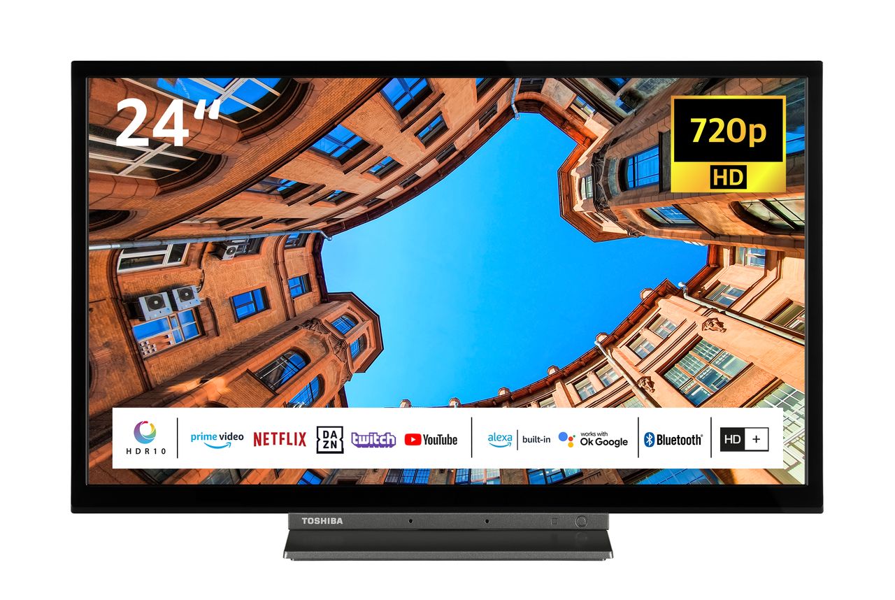 Toshiba 24WK3C63DAW 24 Zoll Fernseher / Smart TV (HD ready, HDR, Alexa Built-In) - Inkl. 6 Monate HD