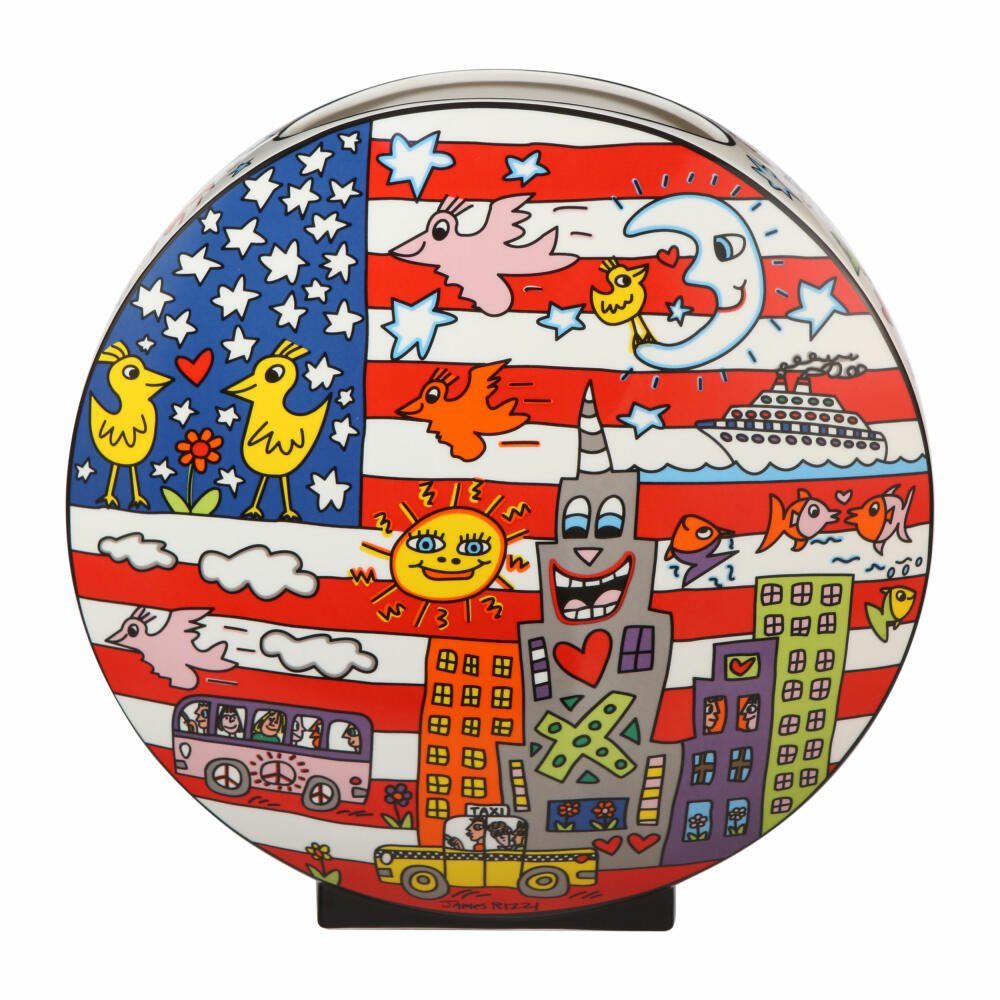 Goebel Dekovase James Rizzi - Living in the USA 30 cm
