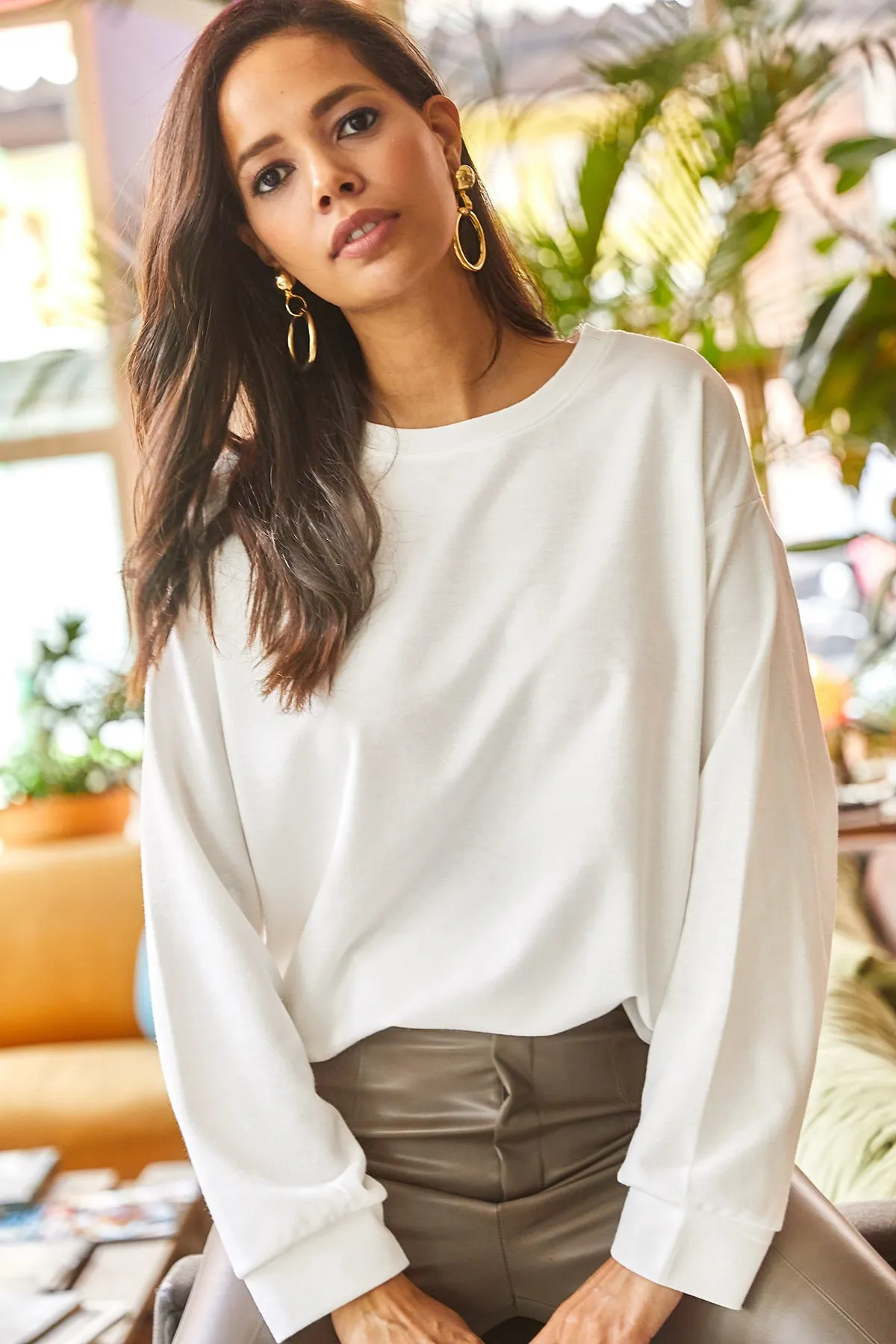 Olalook  Sweatshirt - Ecru - Oversized