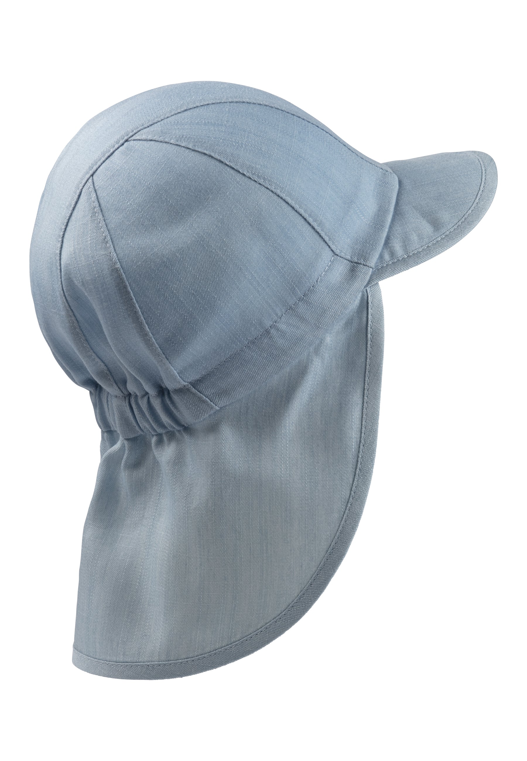 Schirmmütze mit Nackenschutz aus leichtem Jeansstoff