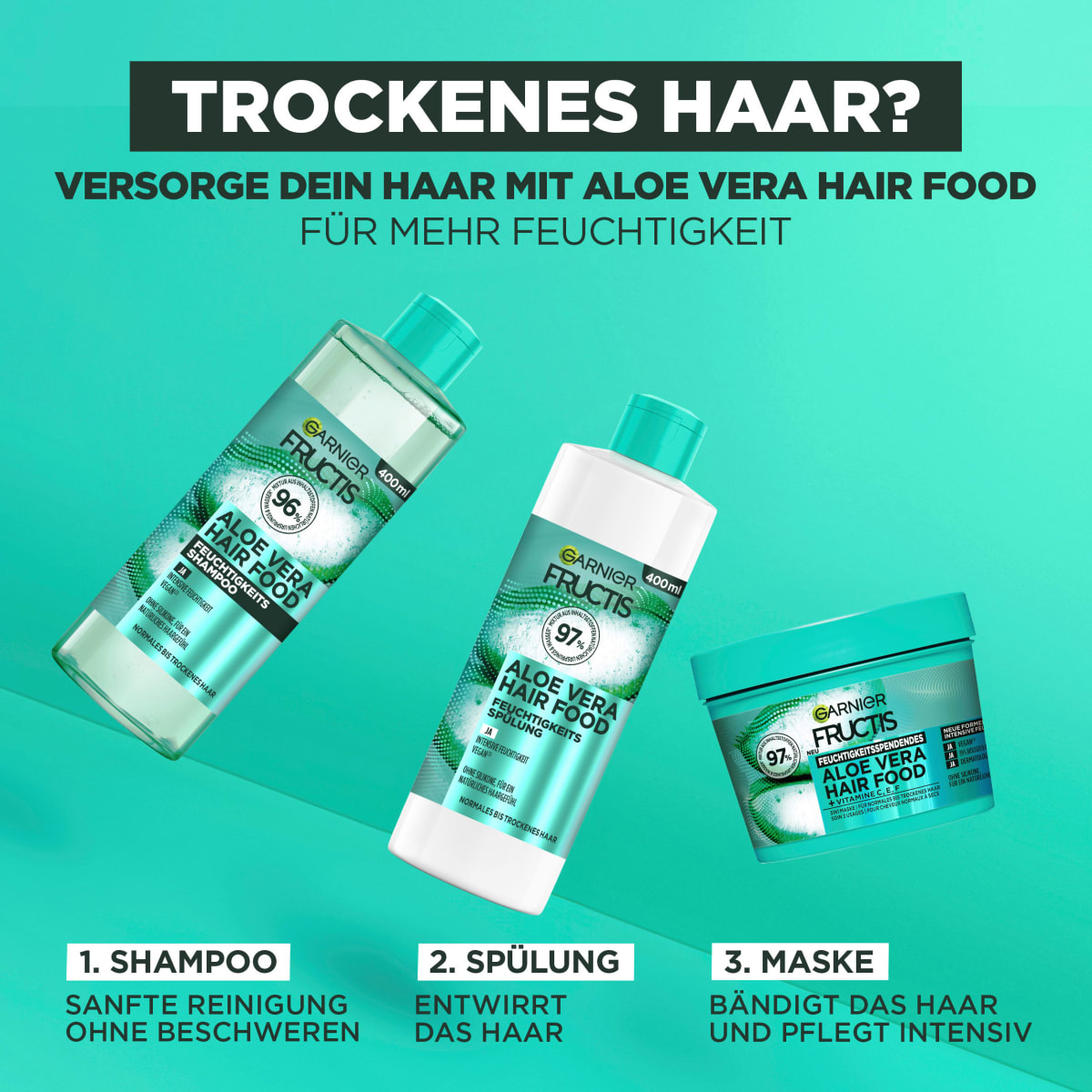 Shampoo Hair Food Aloe Vera, 400 ml