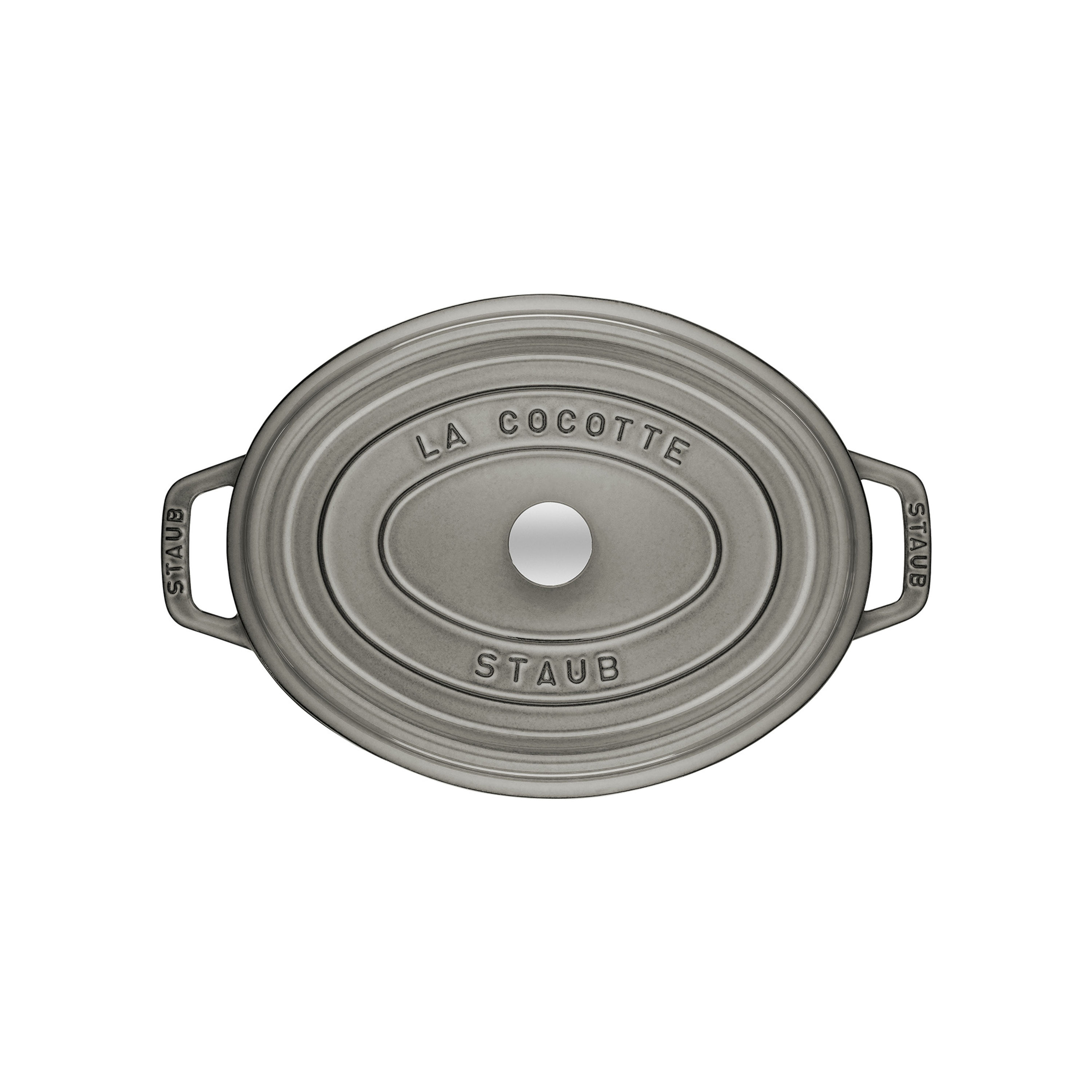 Cocotte 37 cm, oval, Graphit-Grau, Gusseisen