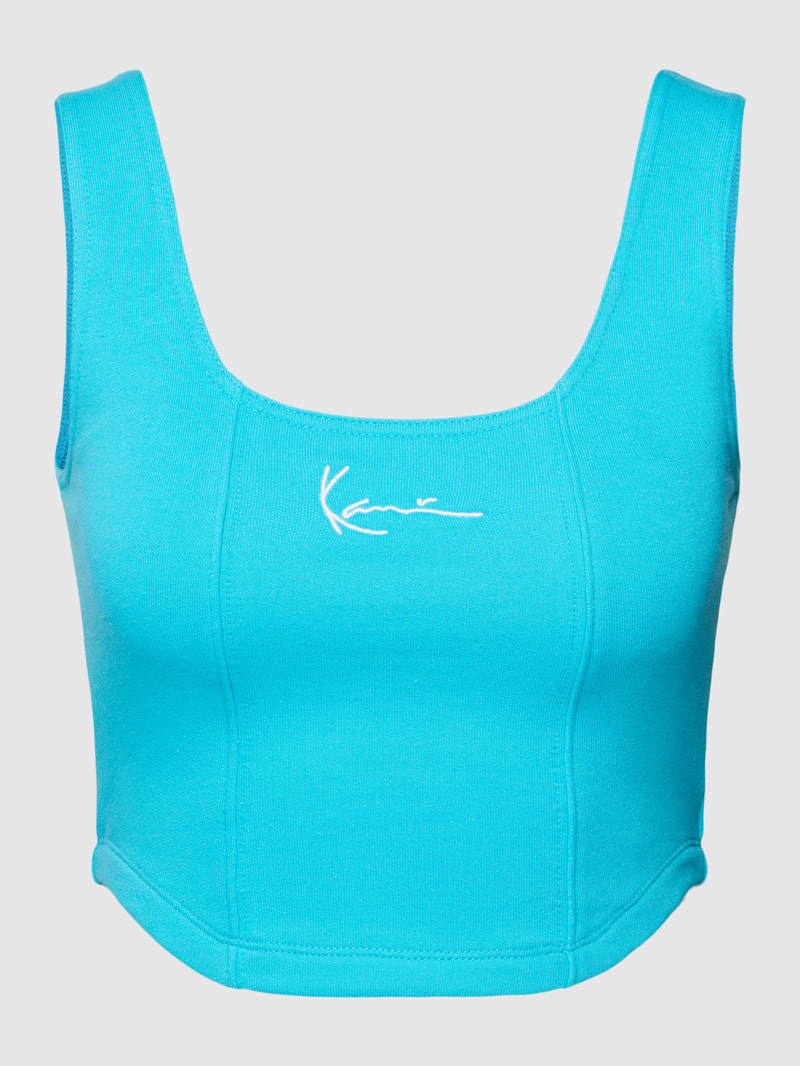Crop Top mit Label-Stitching - P&C x Karl Kani in tuerkis